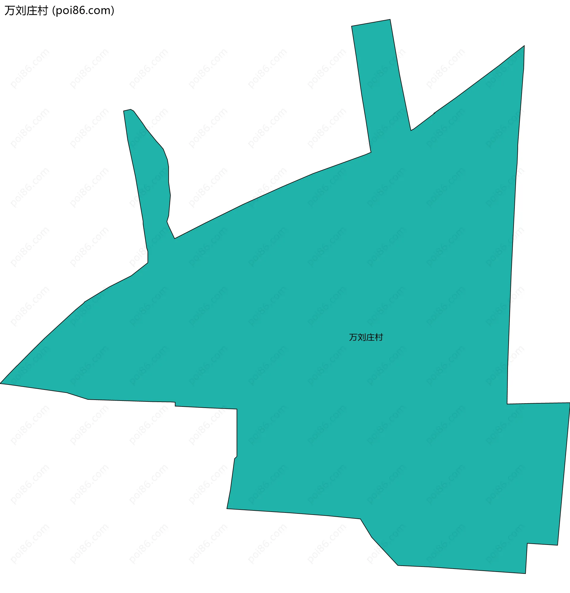 万刘庄村边界地图