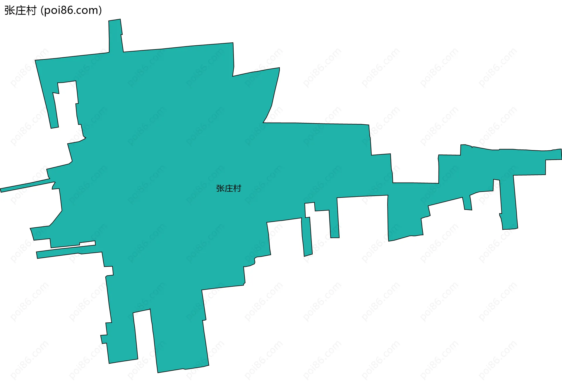 张庄村边界地图