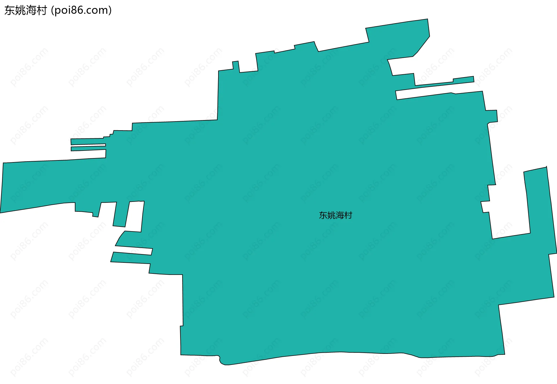 东姚海村边界地图