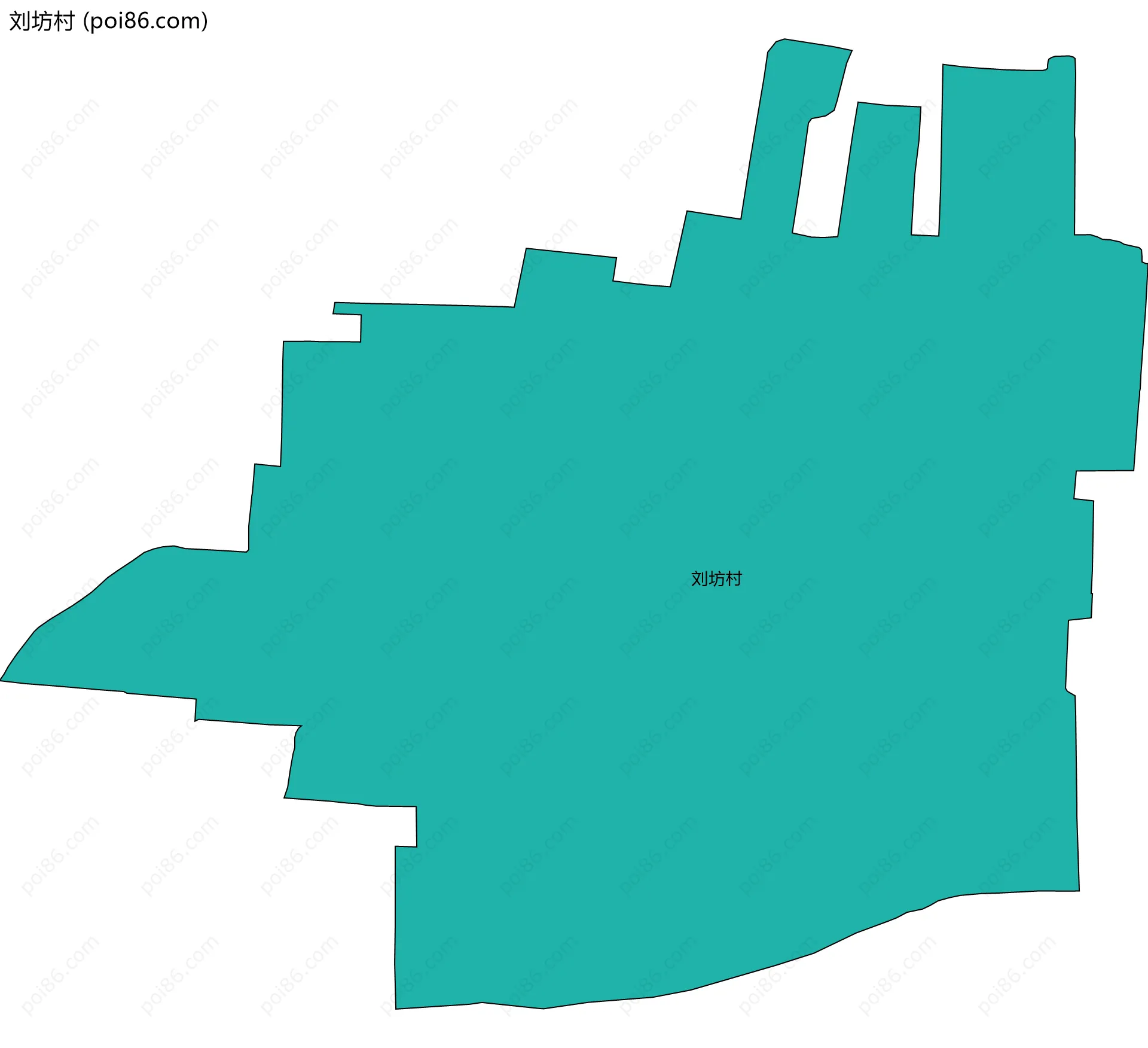 刘坊村边界地图