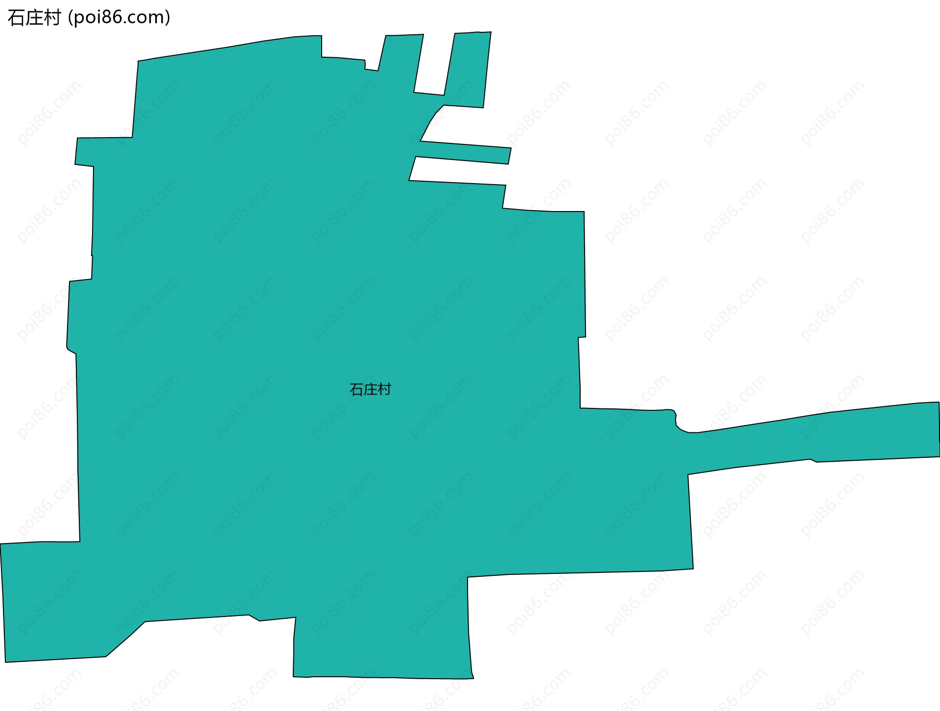 石庄村边界地图