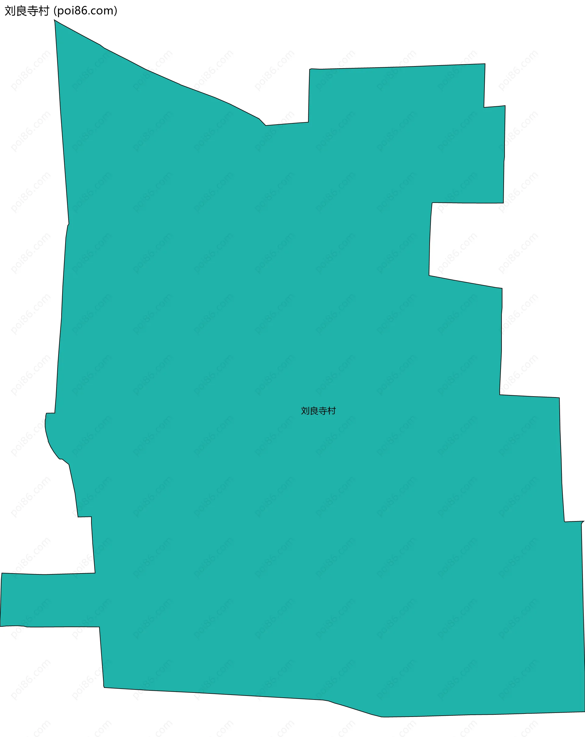 刘良寺村边界地图