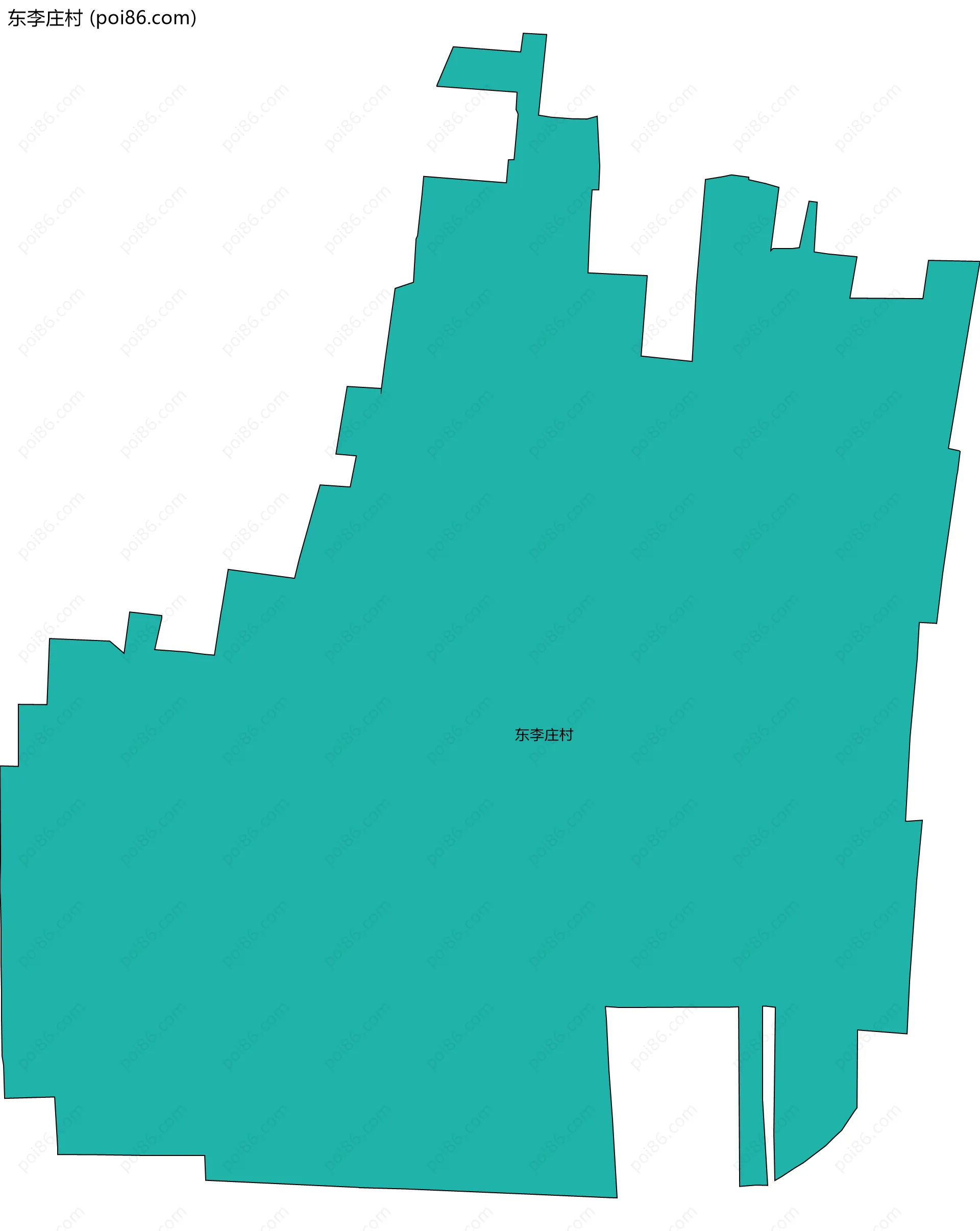 东李庄村边界地图