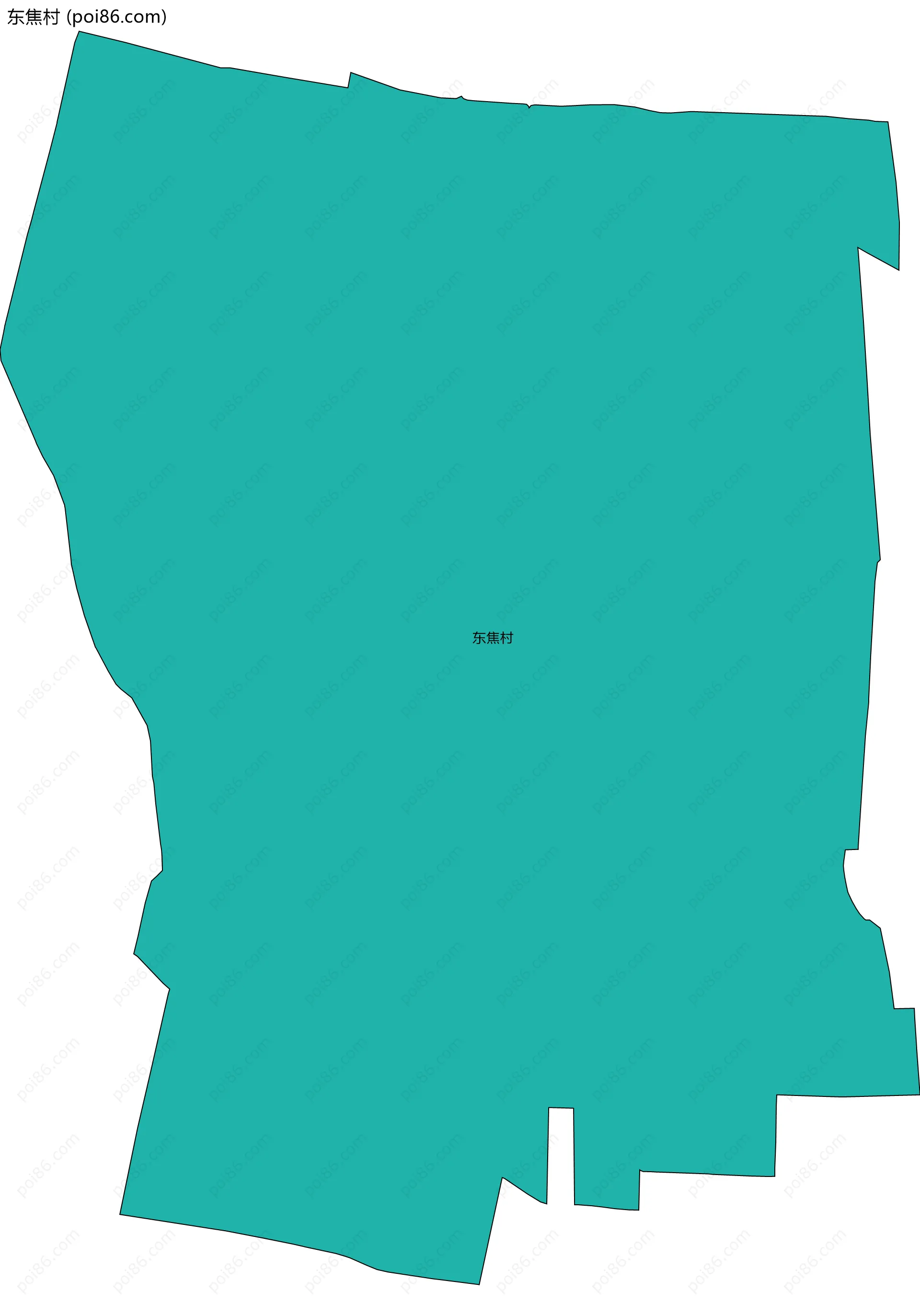 东焦村边界地图