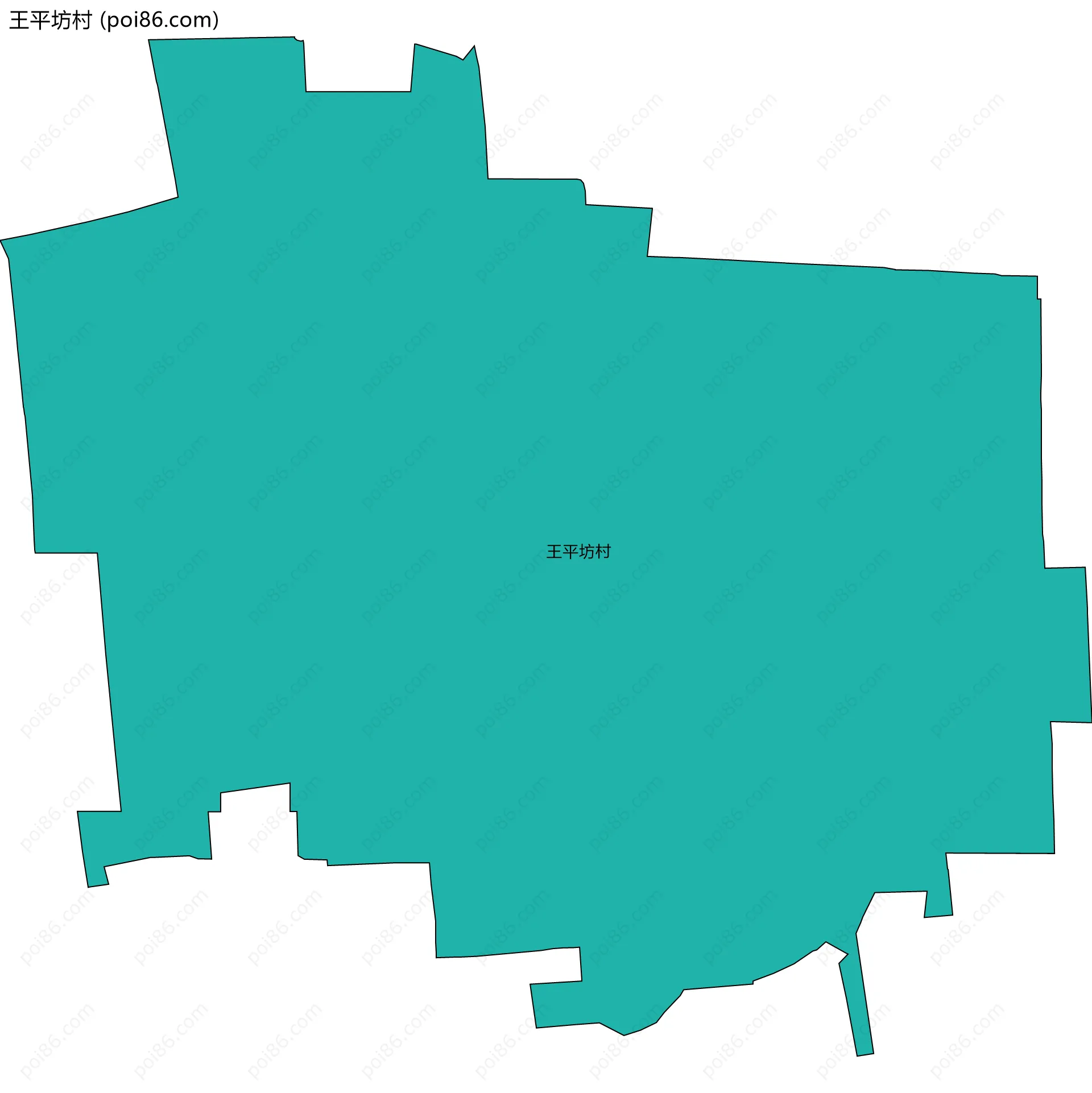 王平坊村边界地图