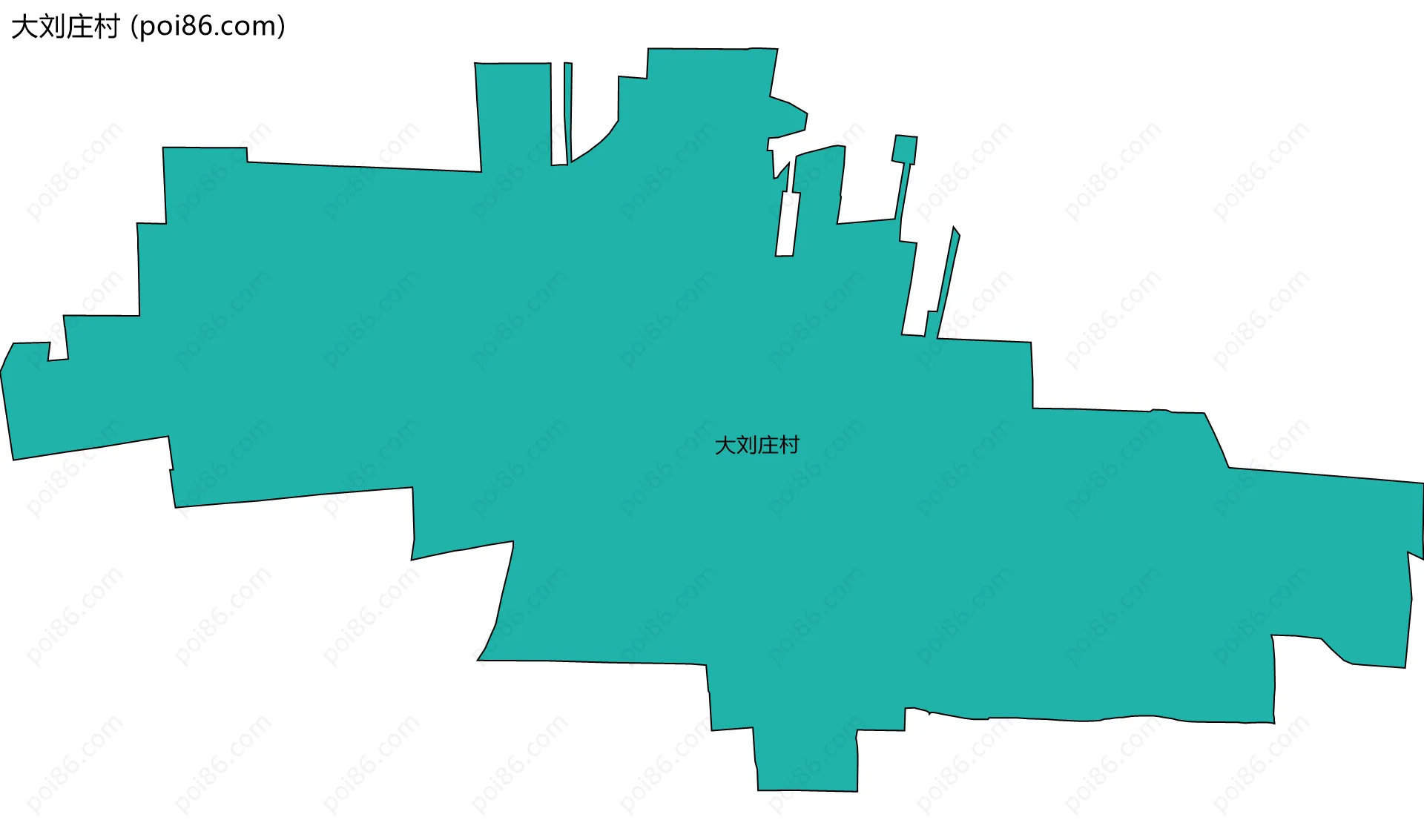 大刘庄村边界地图