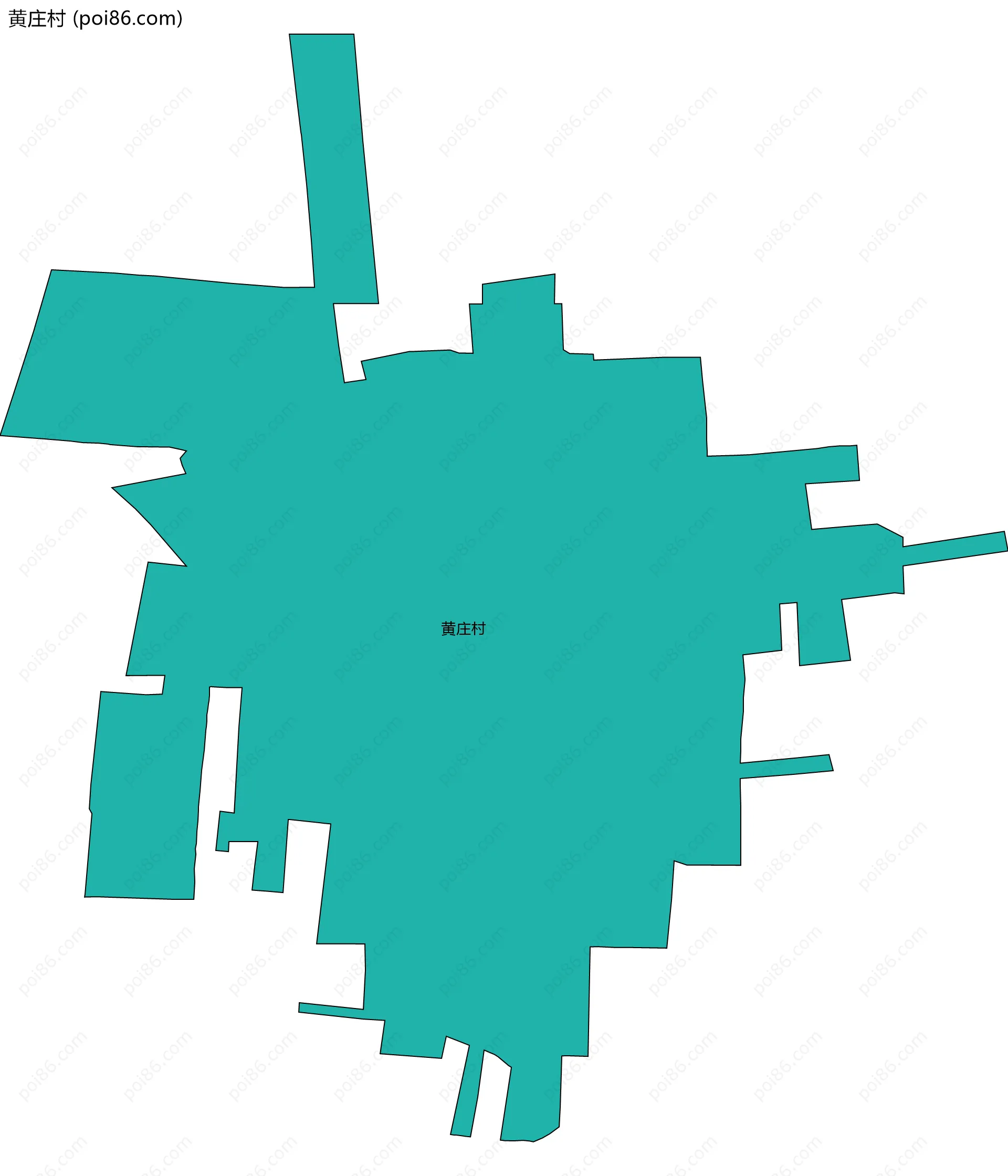 黄庄村边界地图