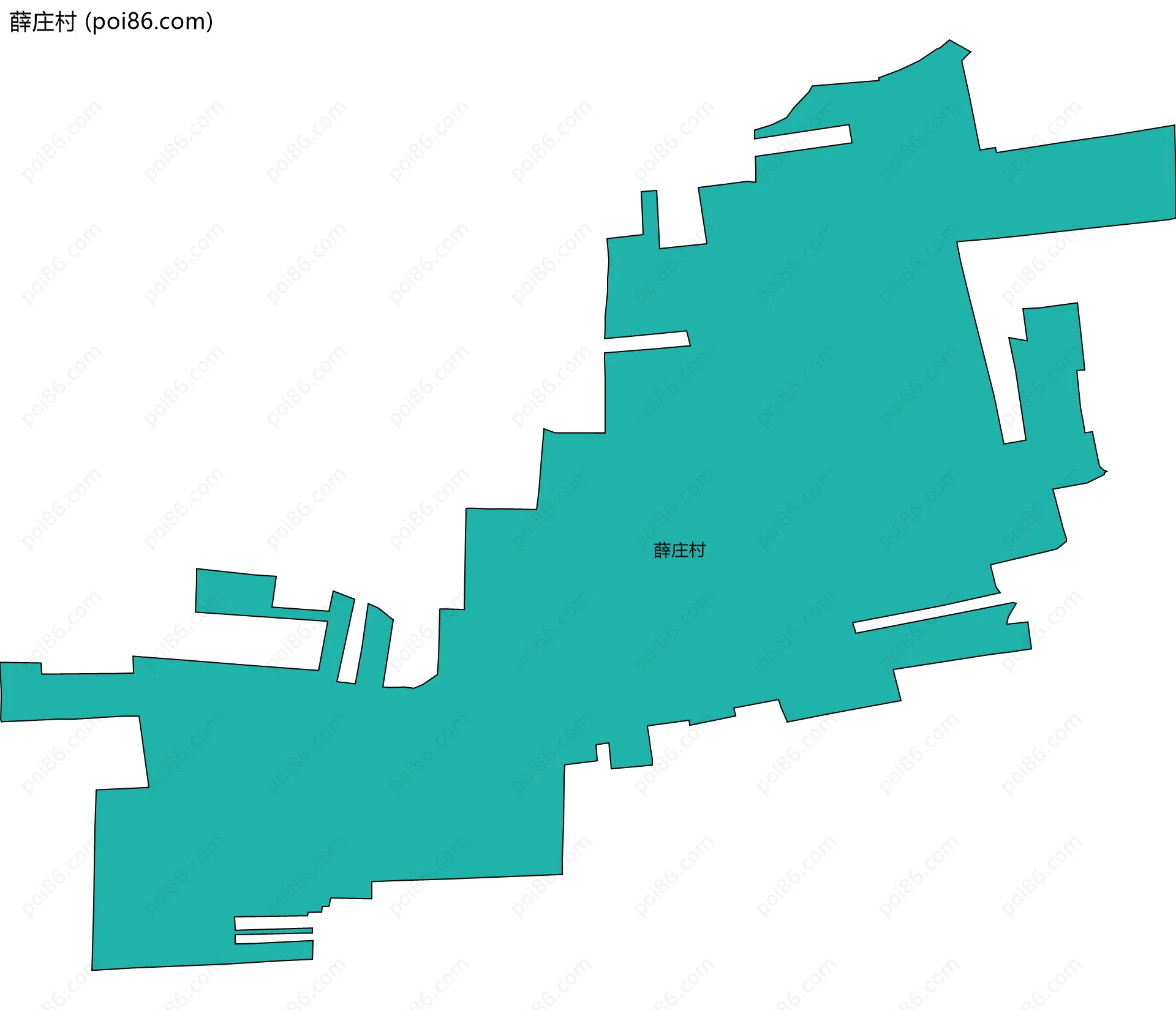 薛庄村边界地图