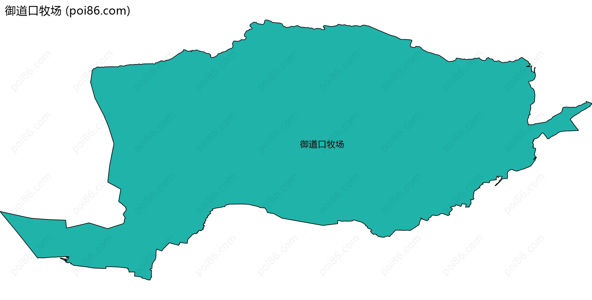 御道口牧场边界地图