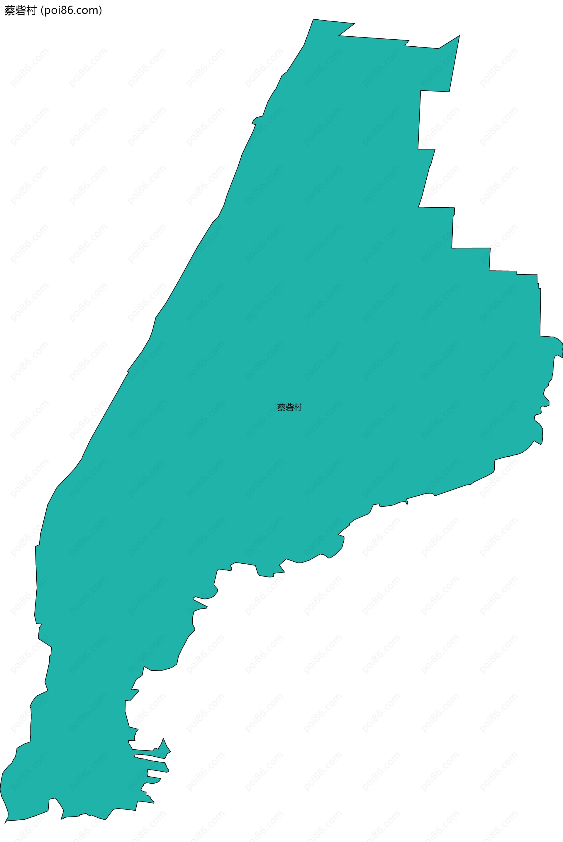 蔡砦村边界地图