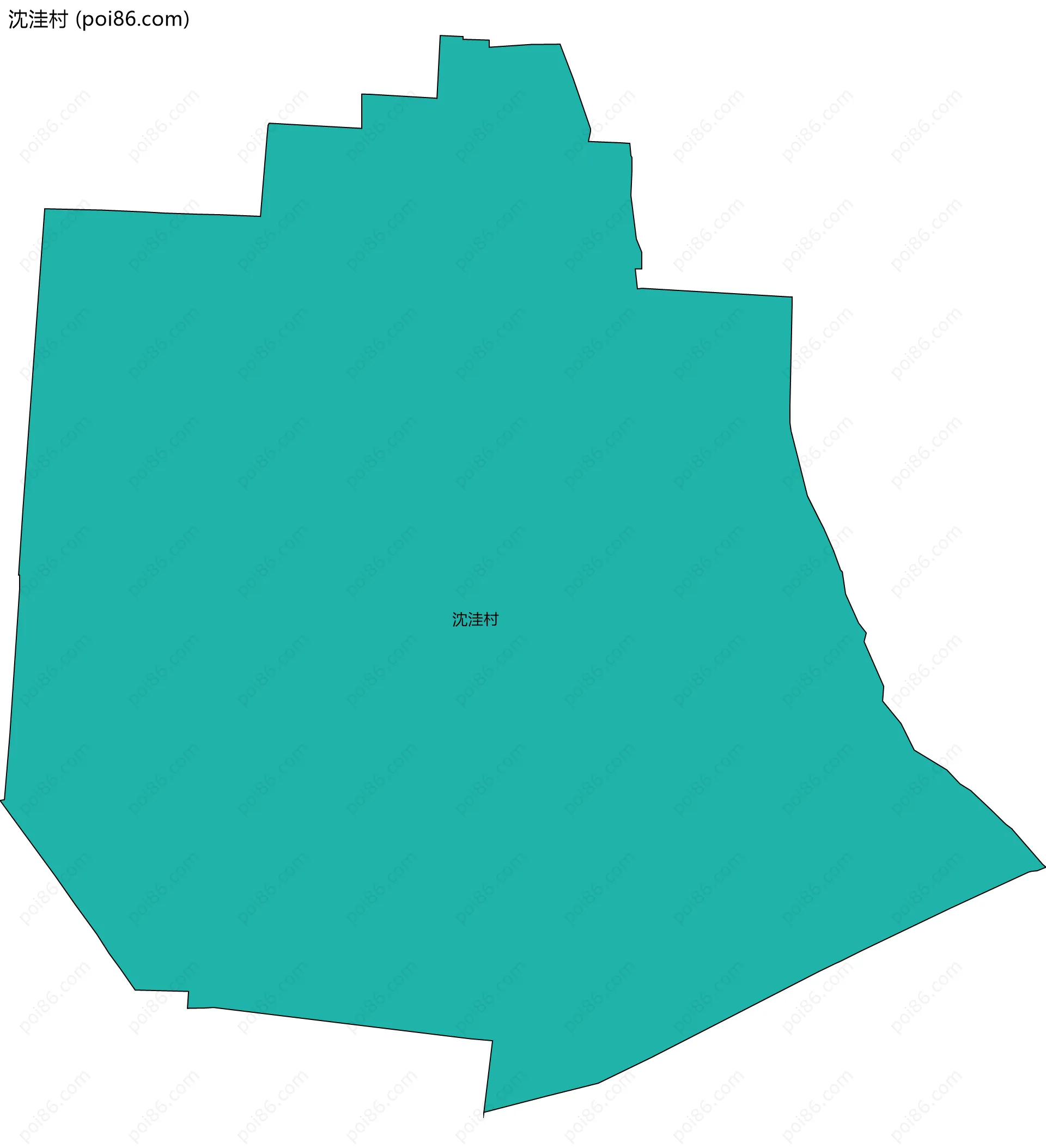 沈洼村边界地图