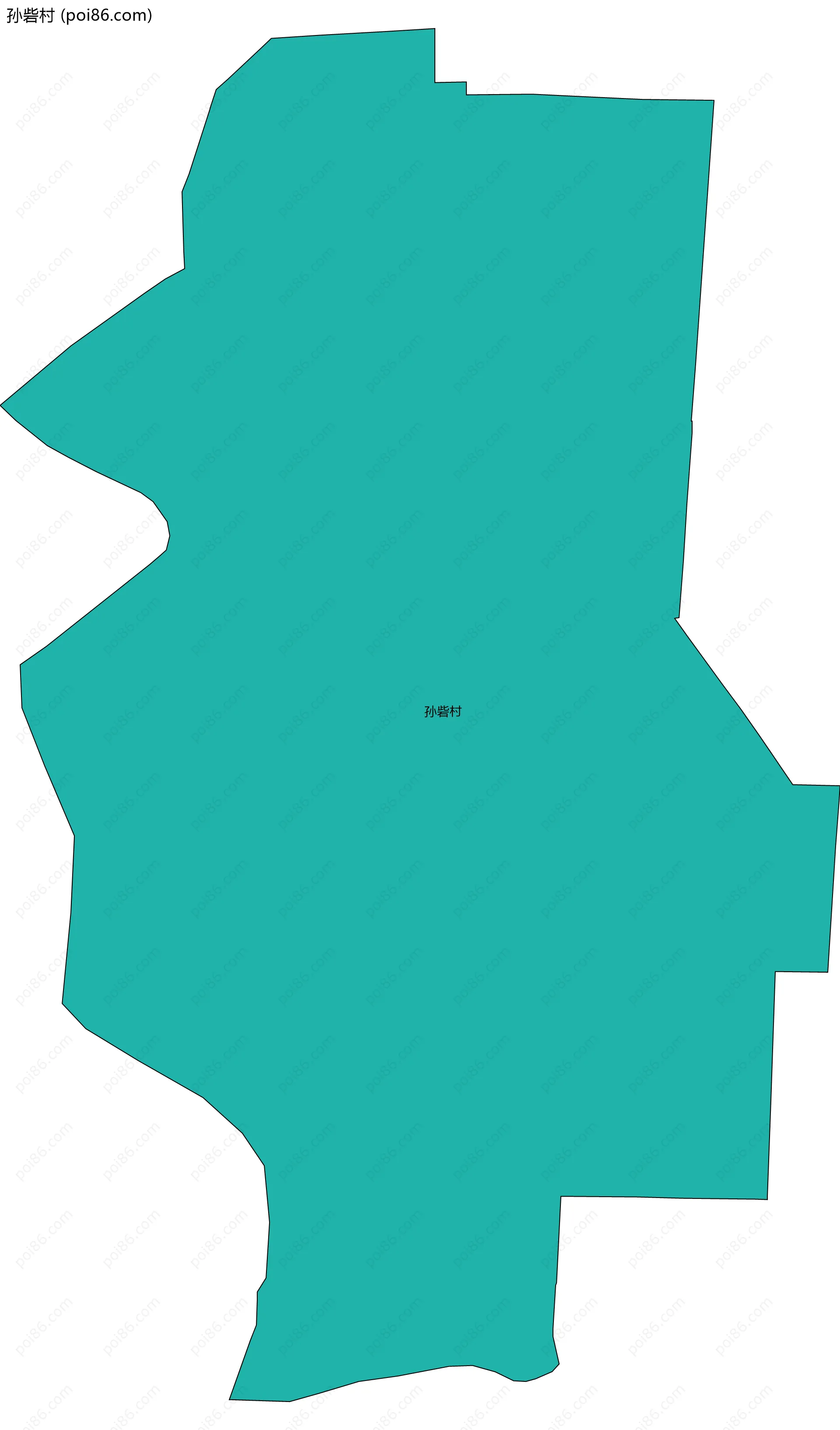 孙砦村边界地图