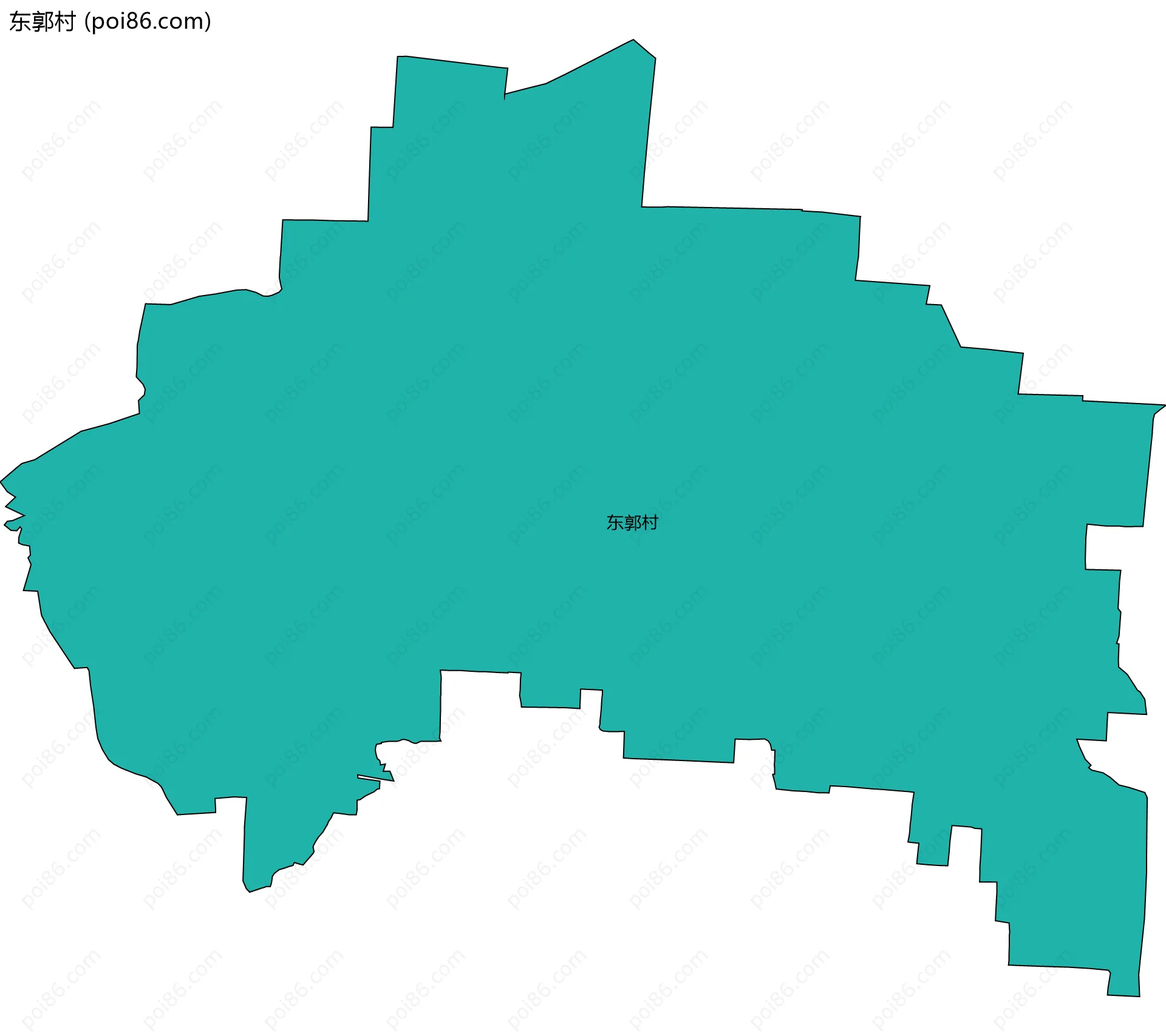 东郭村边界地图