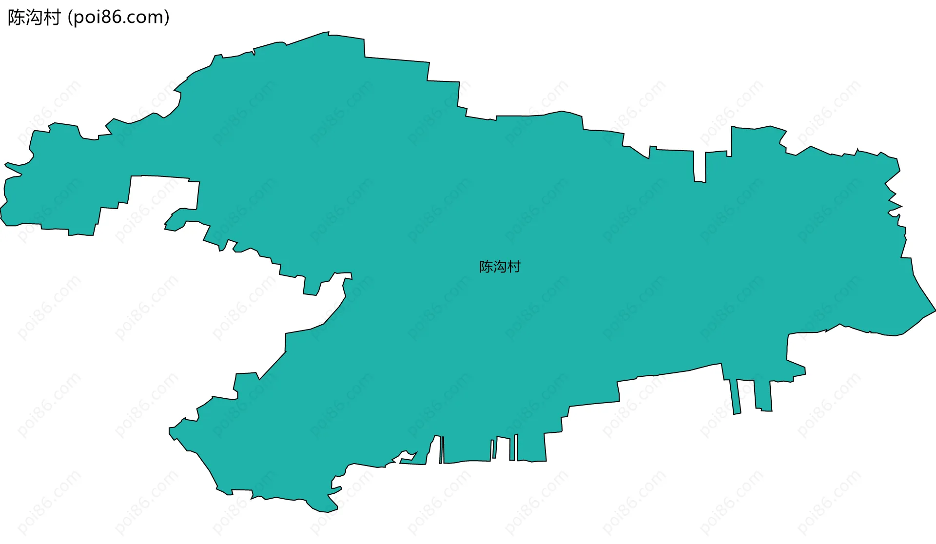 陈沟村边界地图