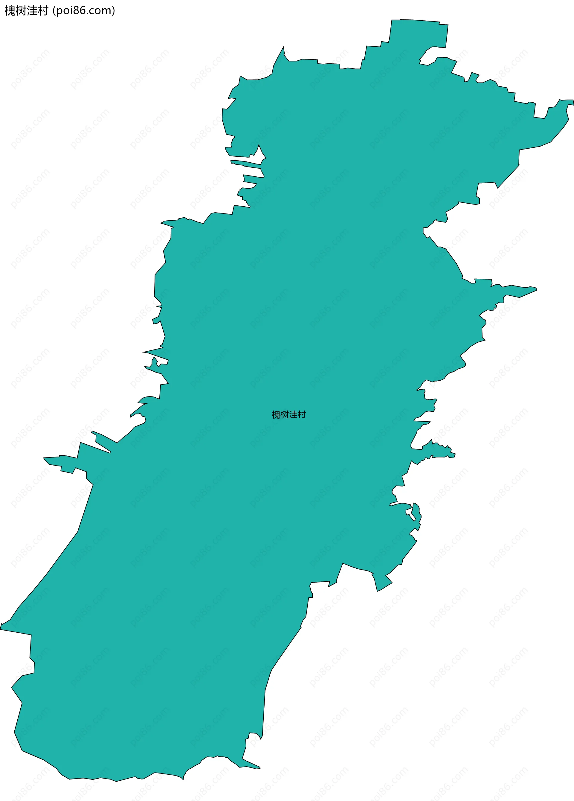 槐树洼村边界地图