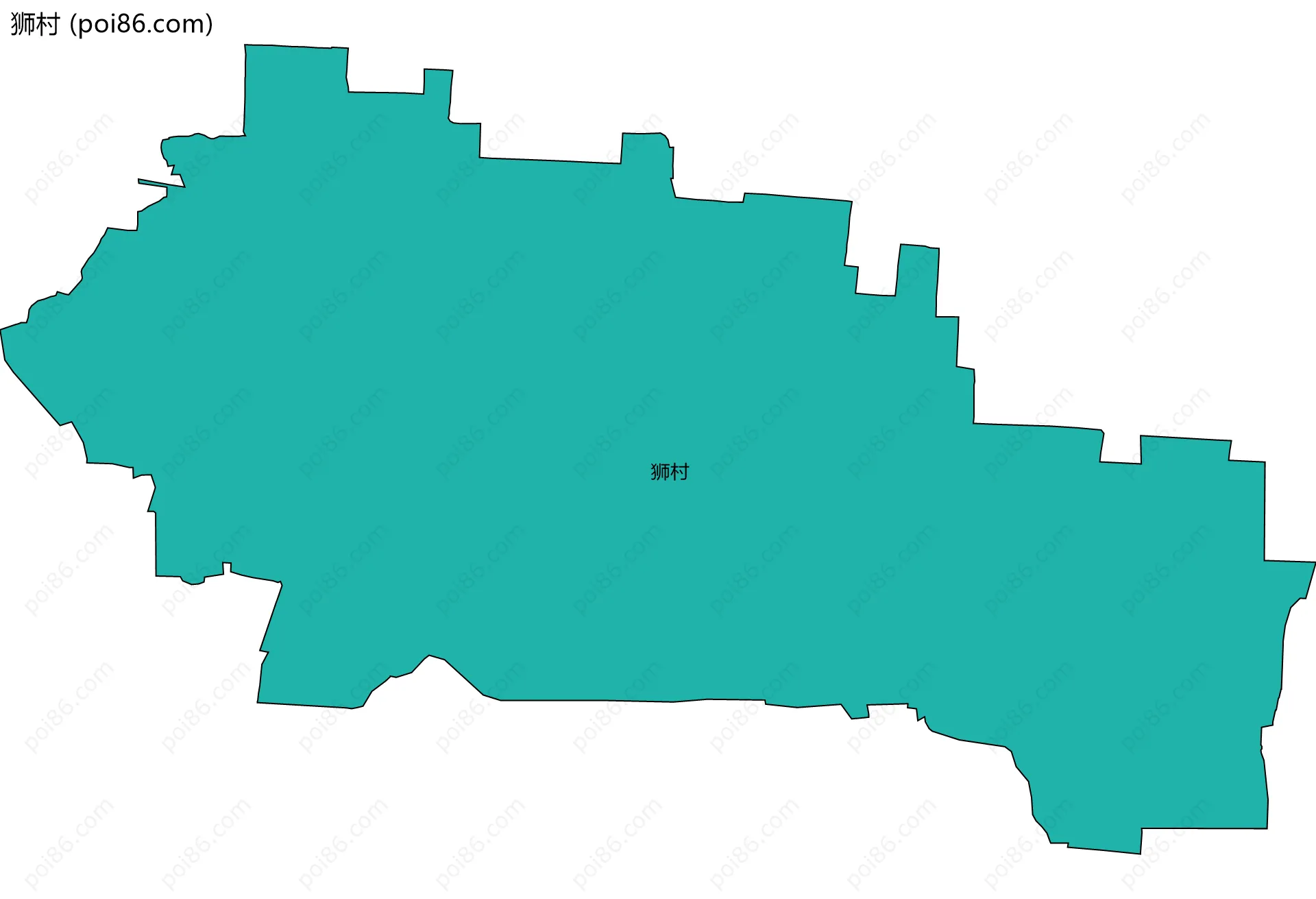 狮村边界地图