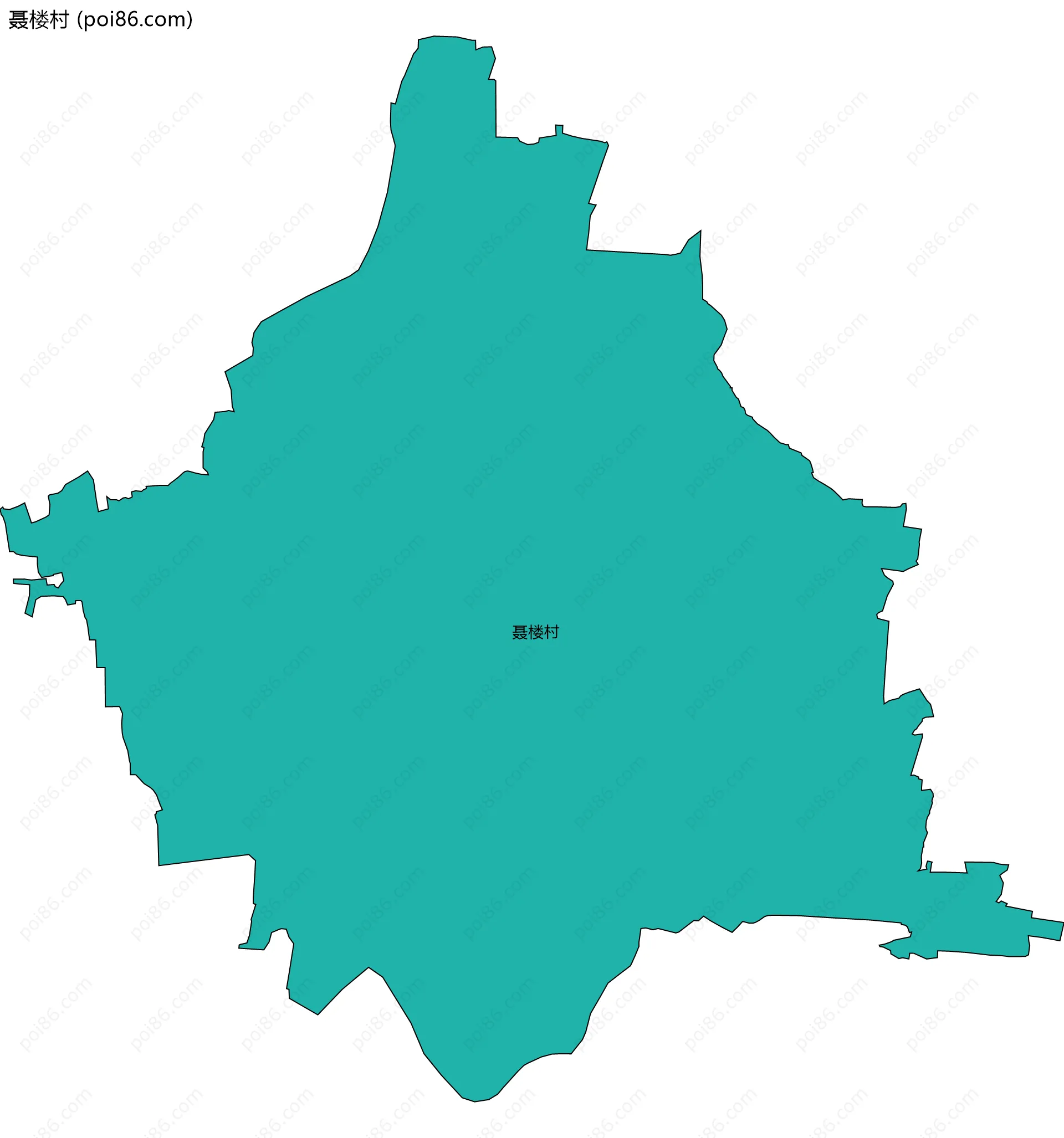 聂楼村边界地图