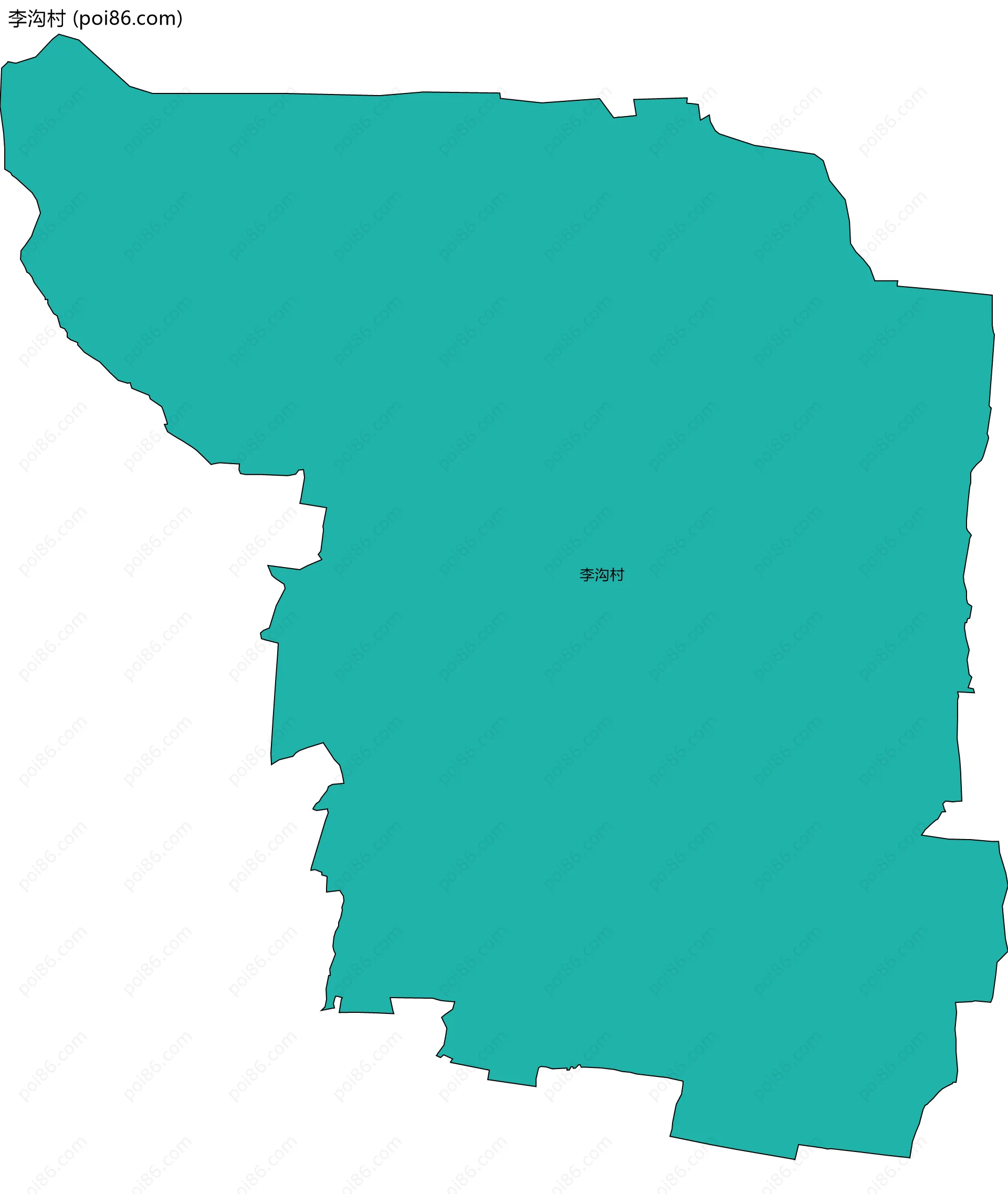 李沟村边界地图