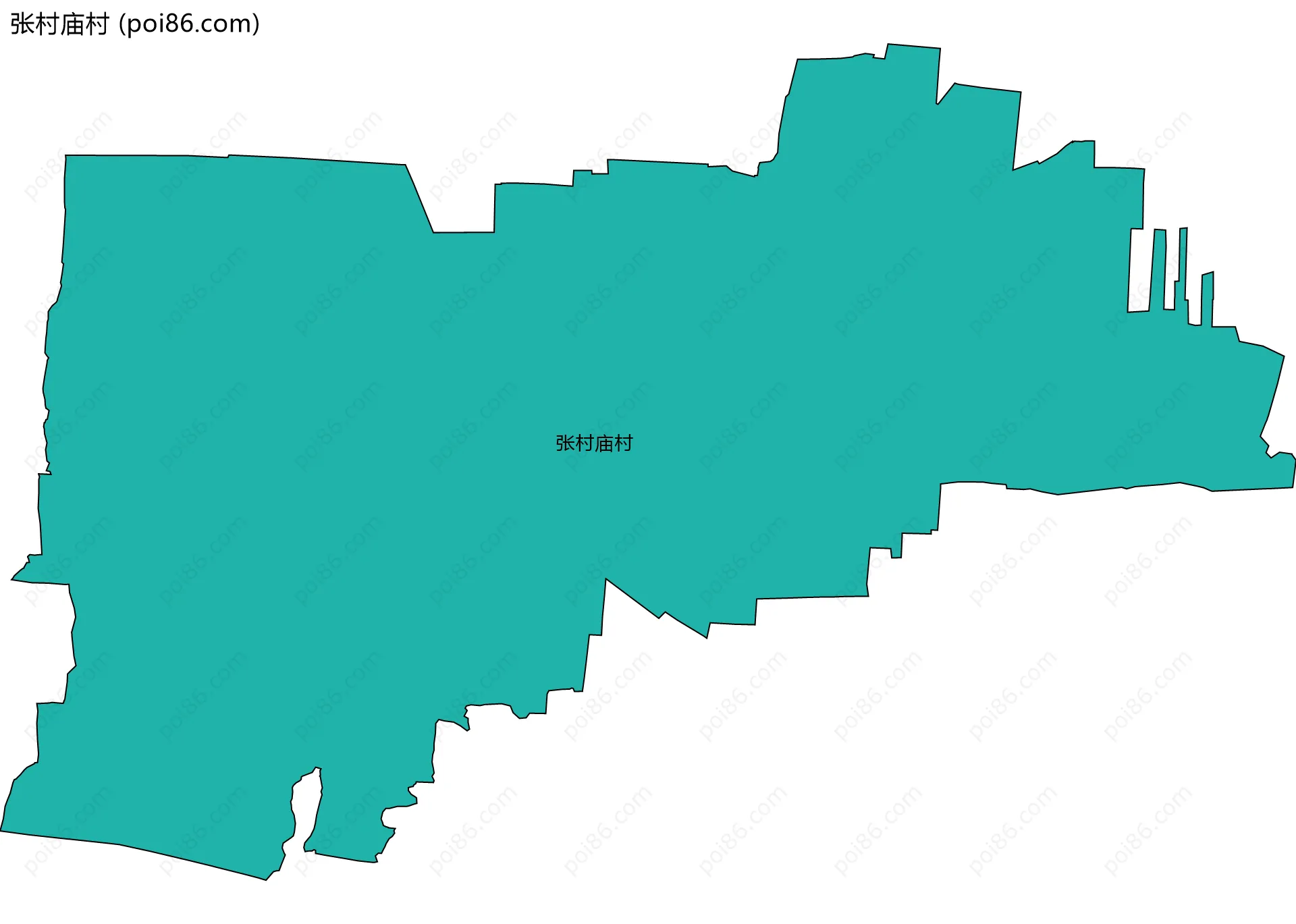 张村庙村边界地图