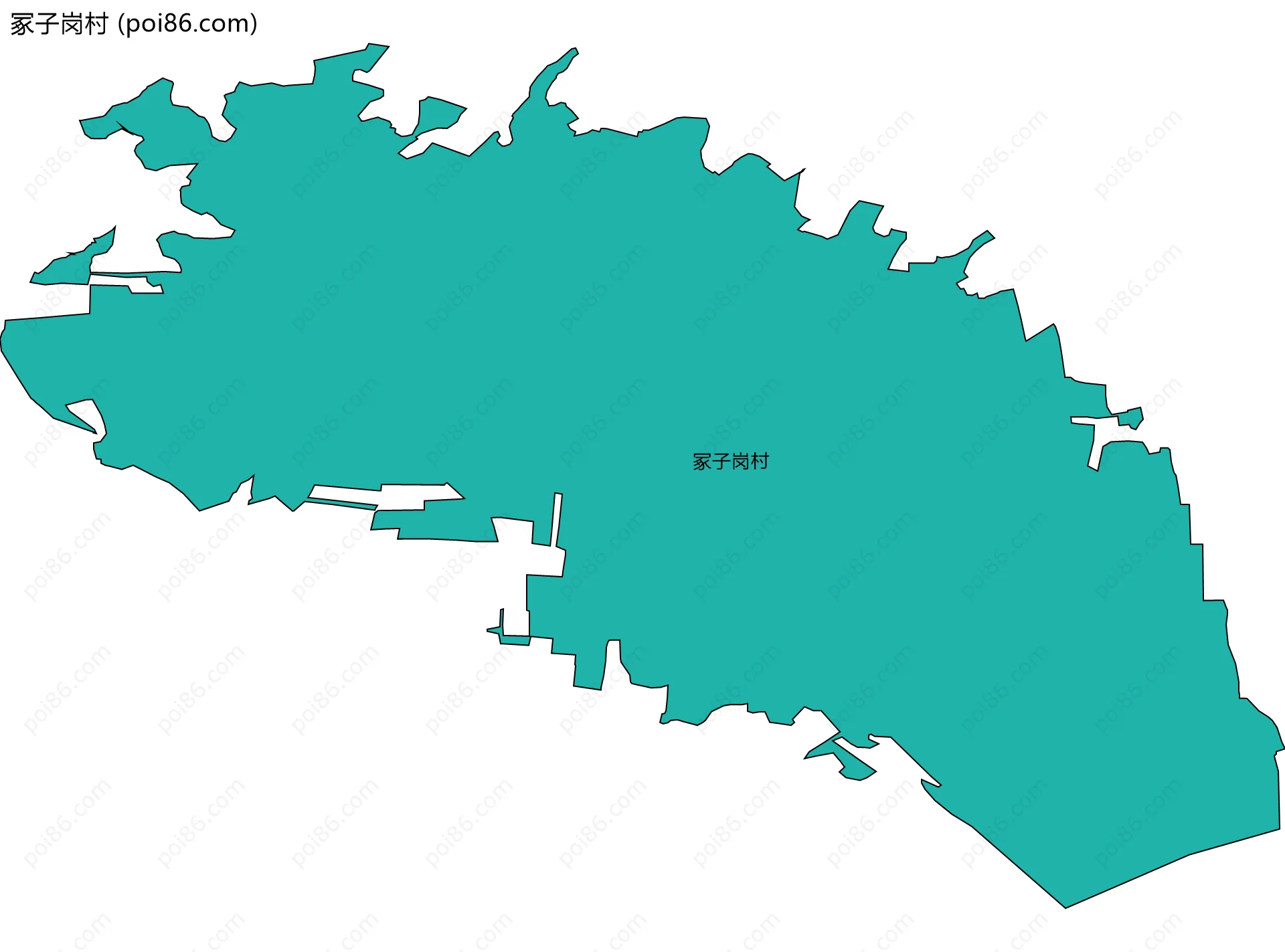 冢子岗村边界地图