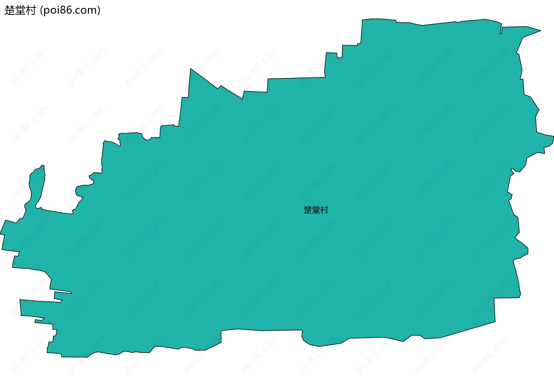 楚堂村边界地图