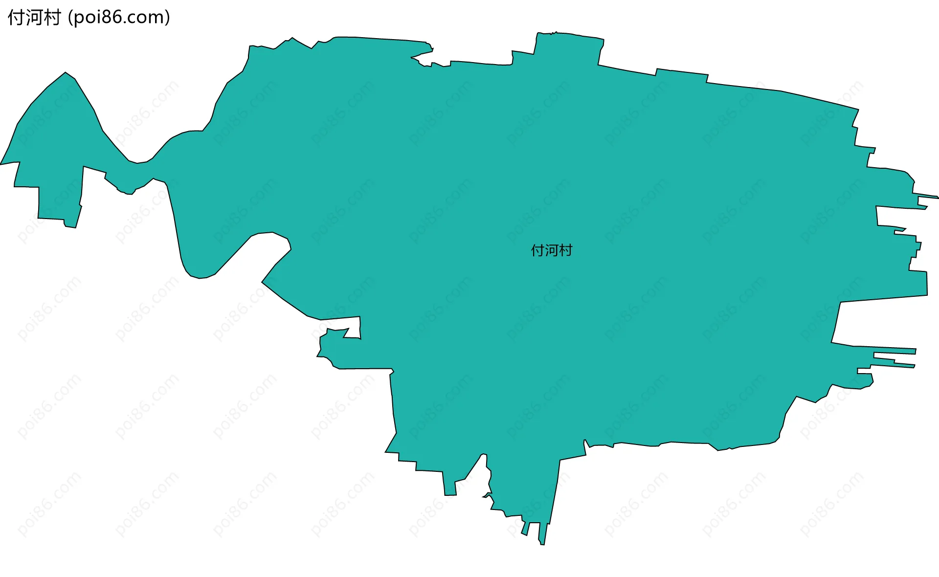 付河村边界地图
