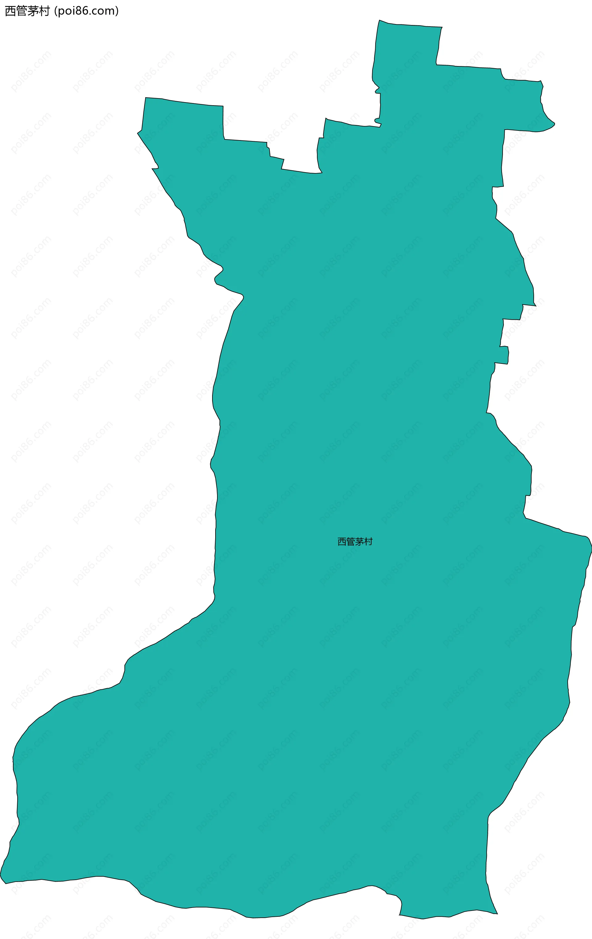 西管茅村边界地图
