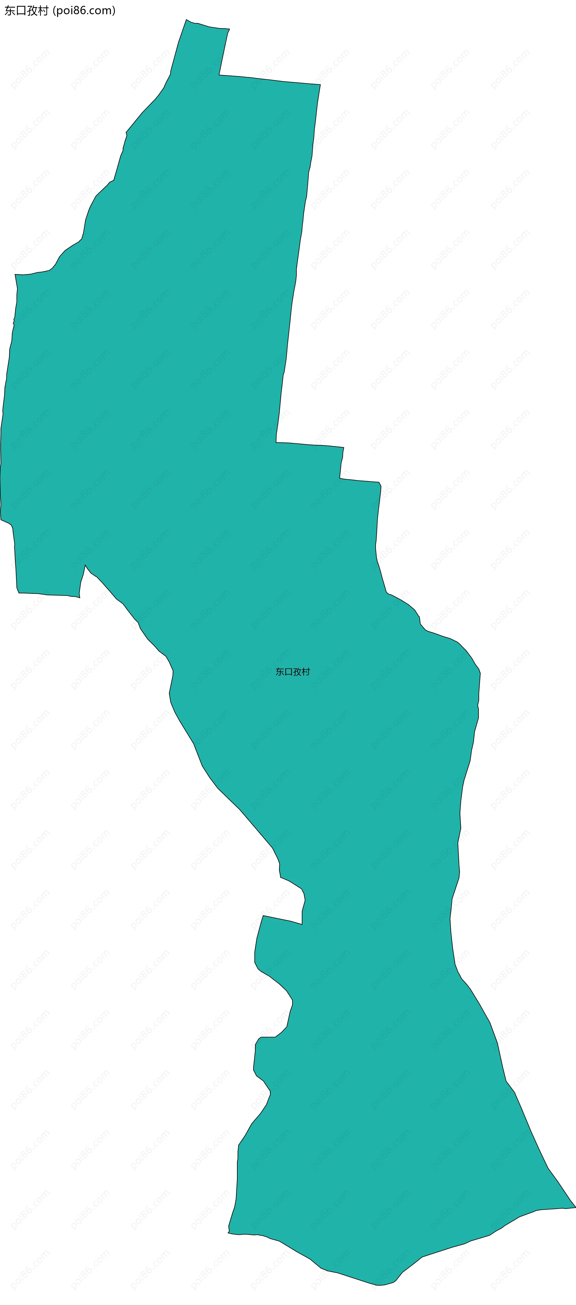 东口孜村边界地图