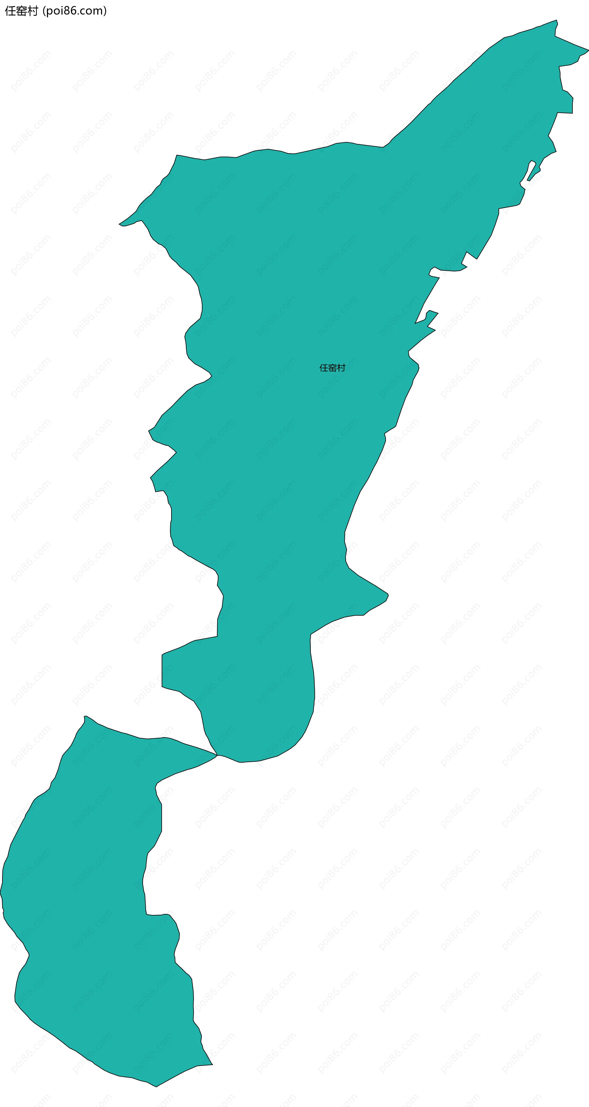 任窑村边界地图