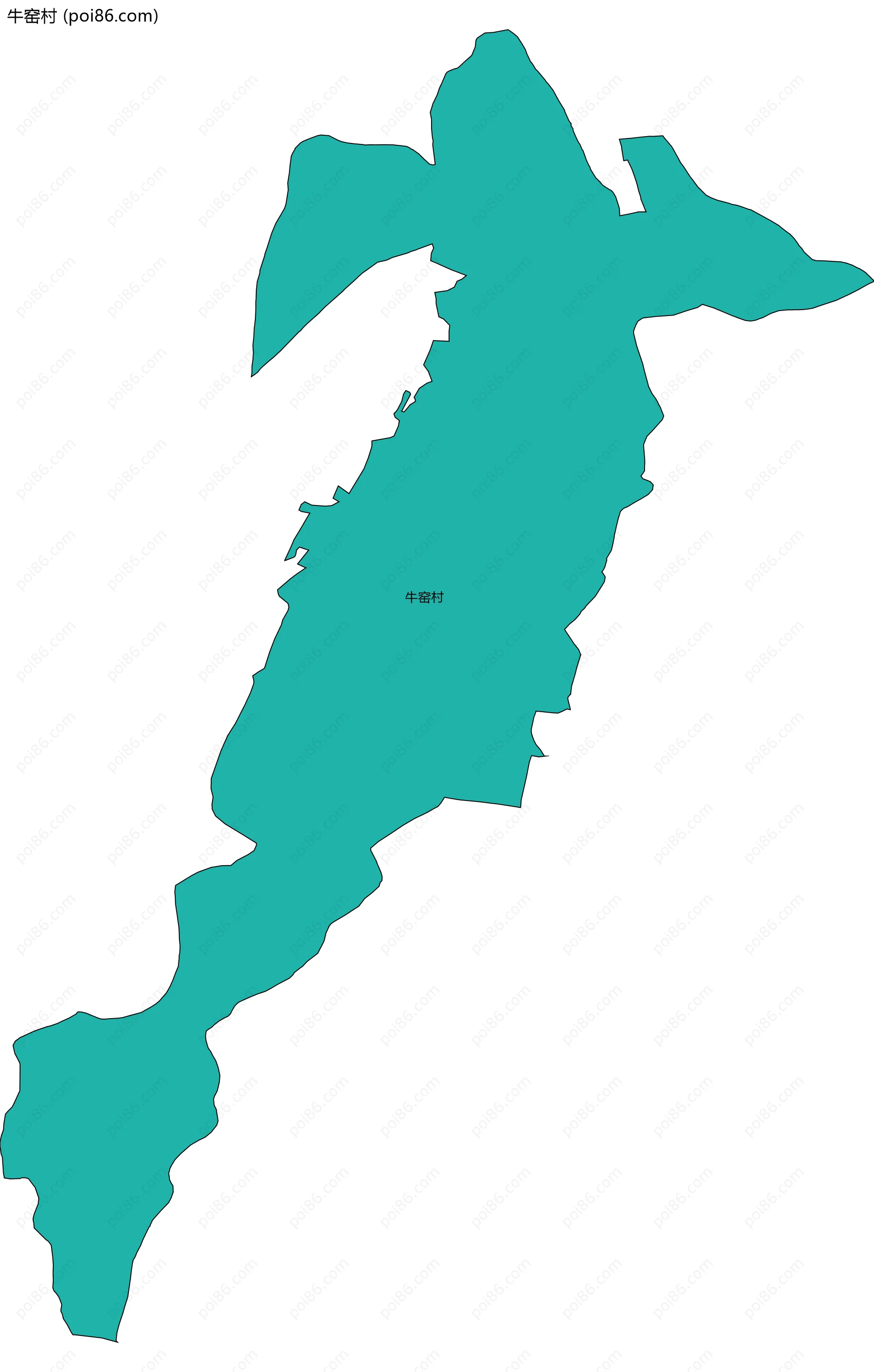 牛窑村边界地图