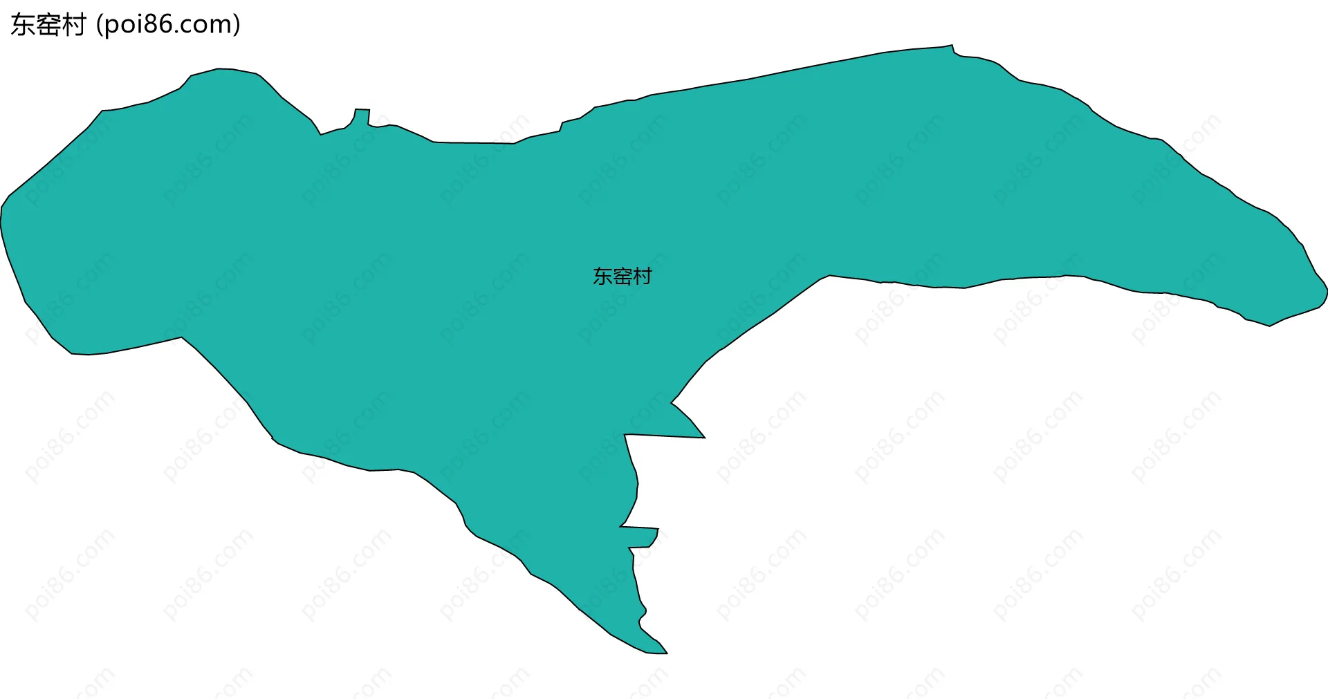 东窑村边界地图