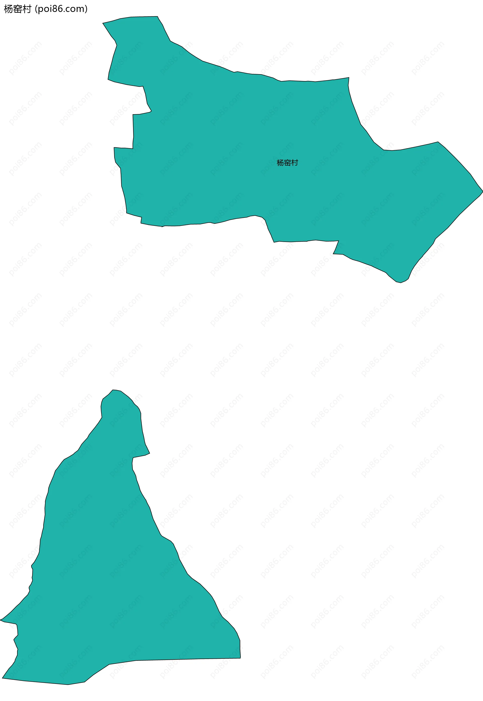 杨窑村边界地图