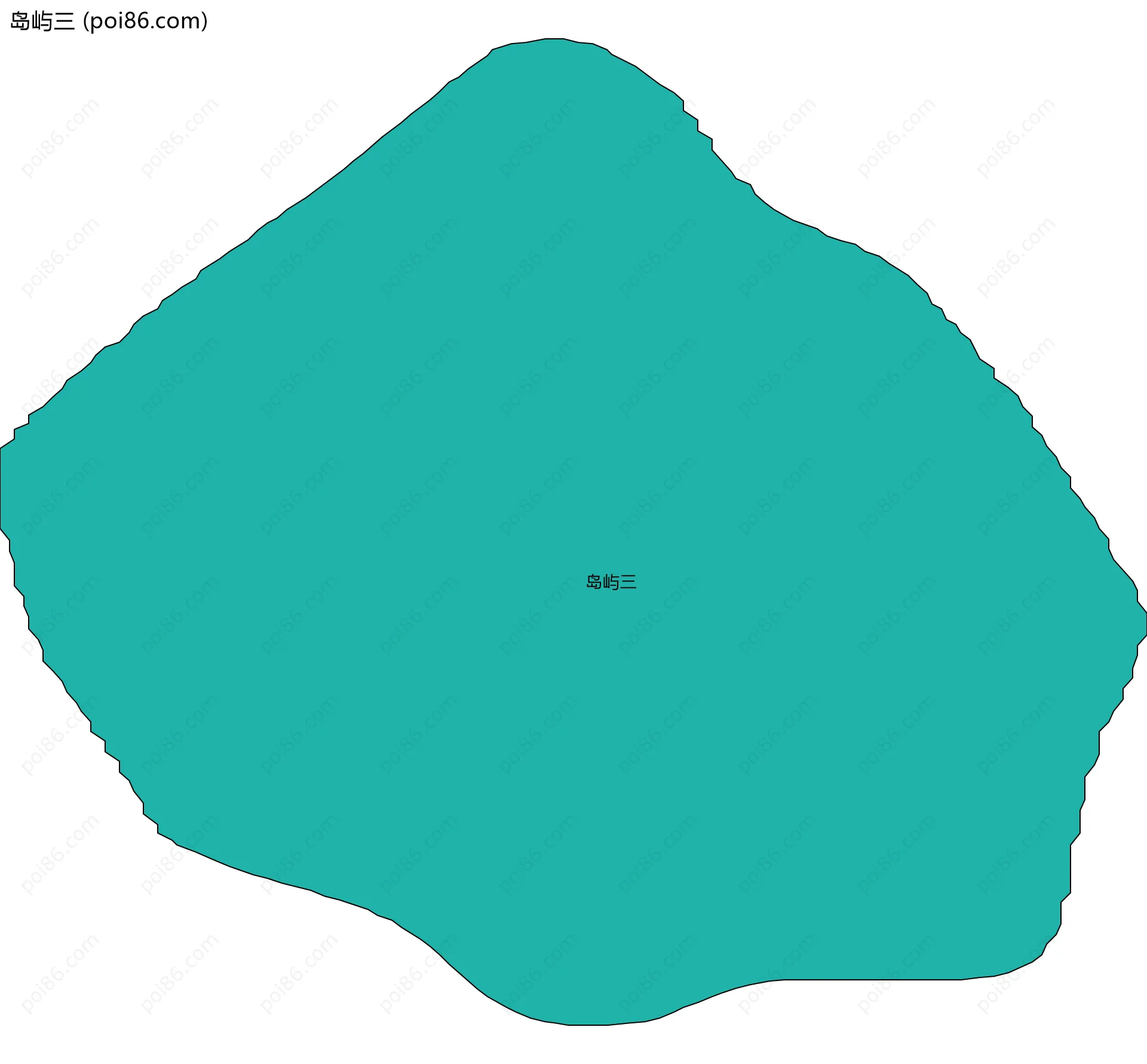 岛屿三边界地图(五级行政区划)