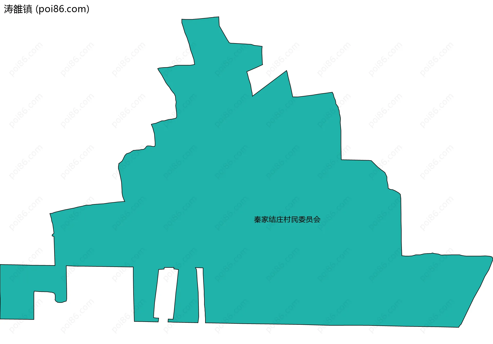 涛雒镇边界地图(五级行政区划)