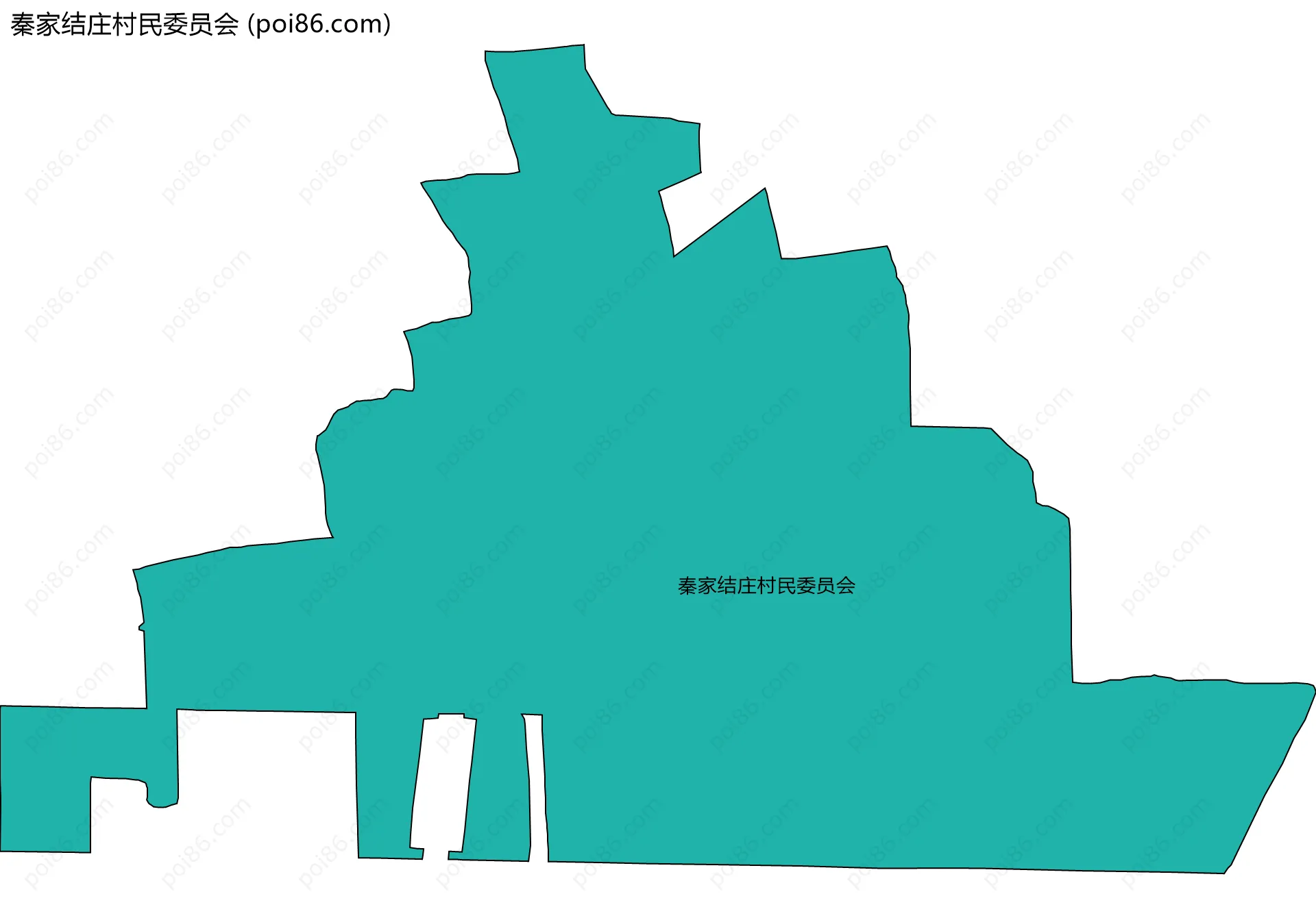 秦家结庄村民委员会边界地图