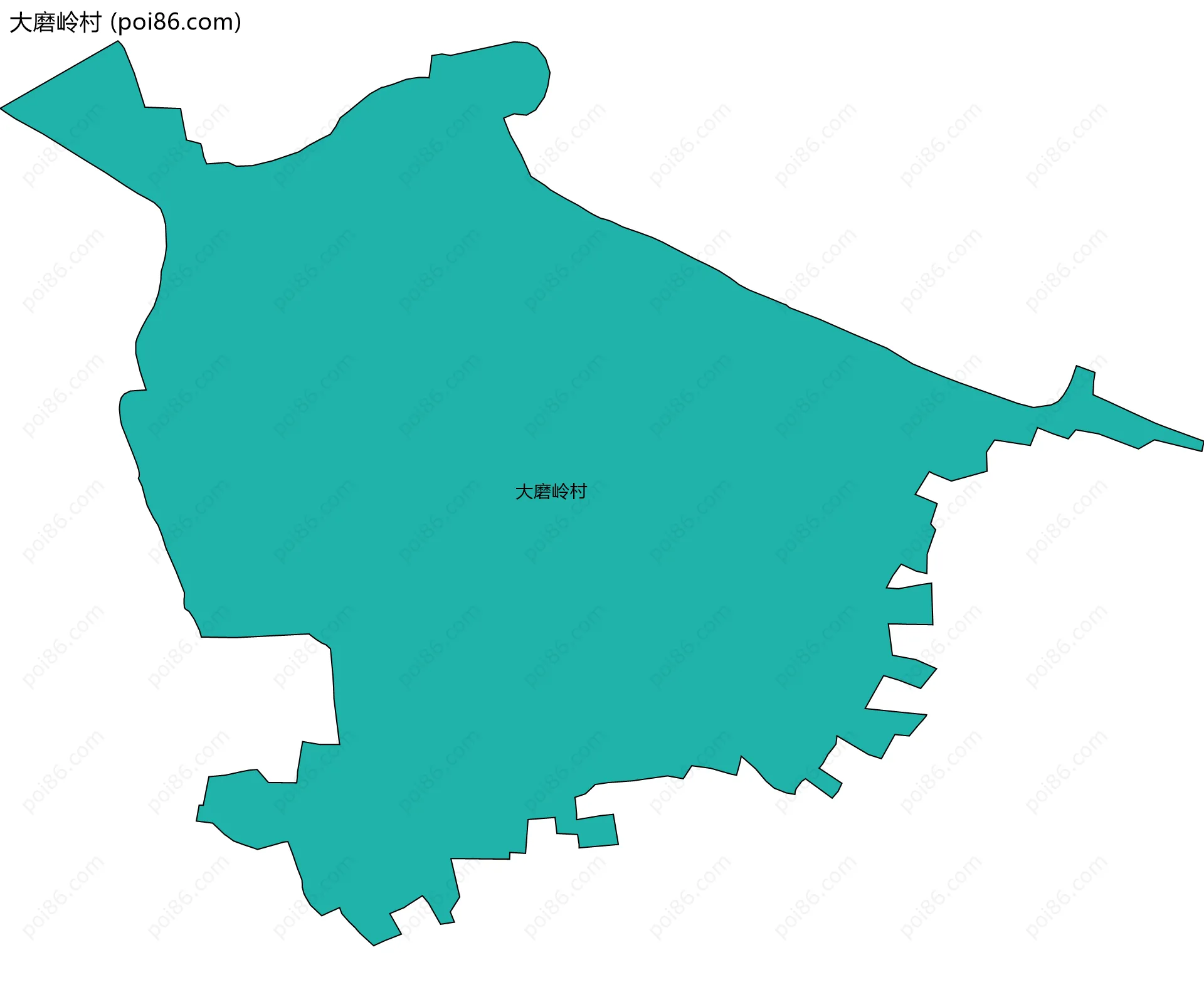 大磨岭村边界地图