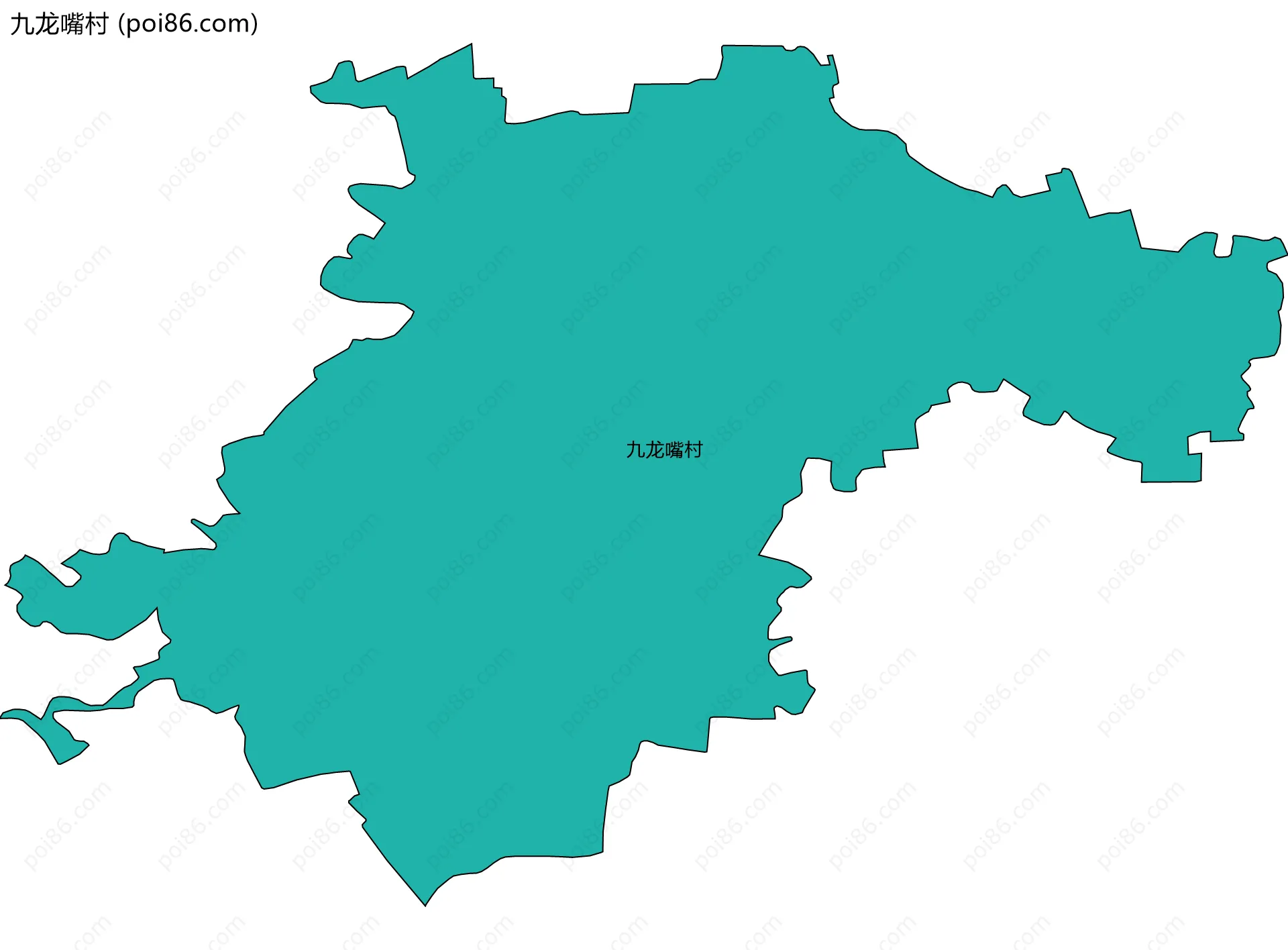 九龙嘴村边界地图