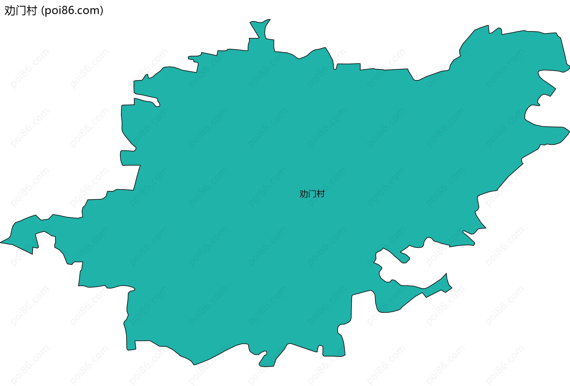 劝门村边界地图