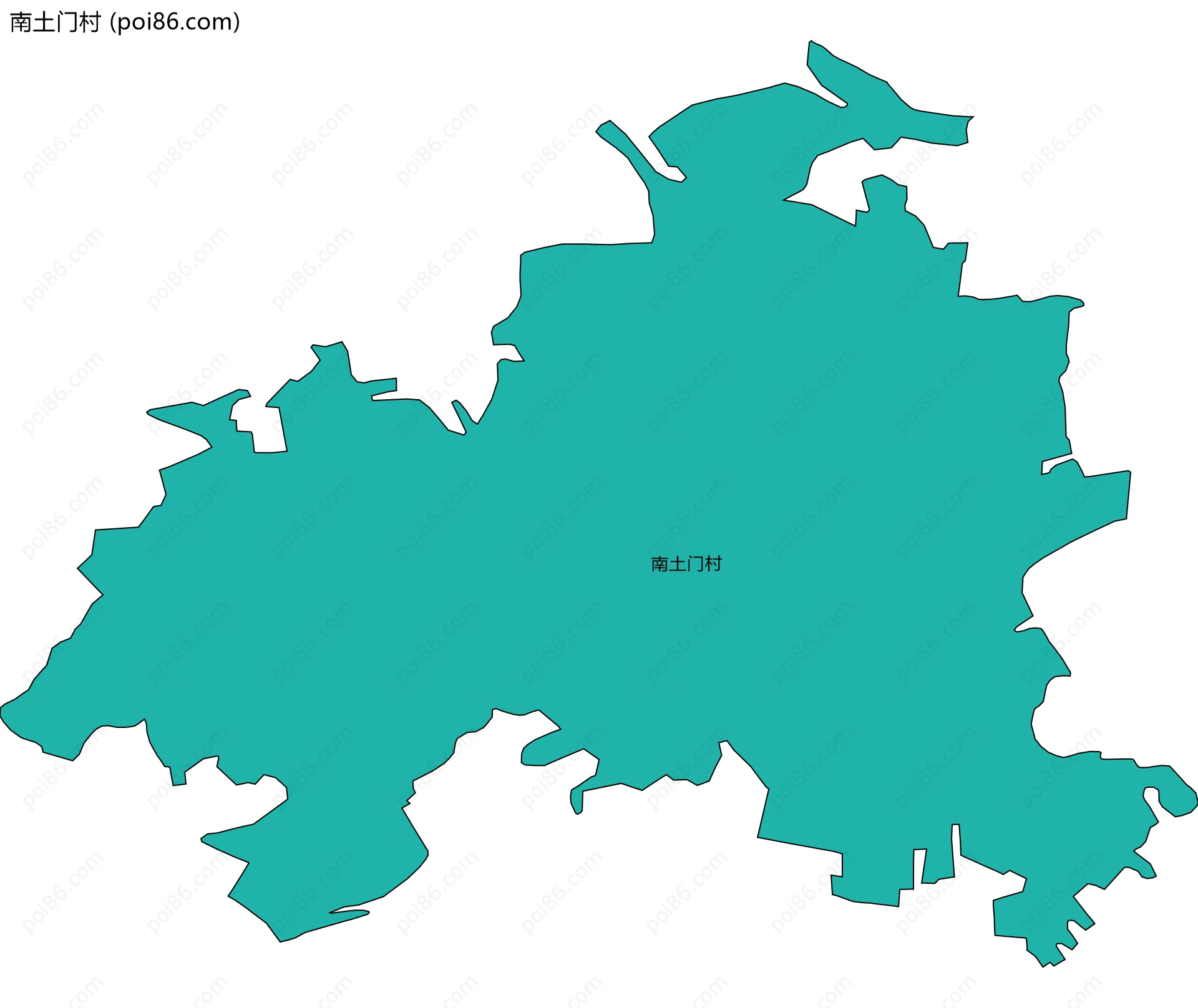 南土门村边界地图