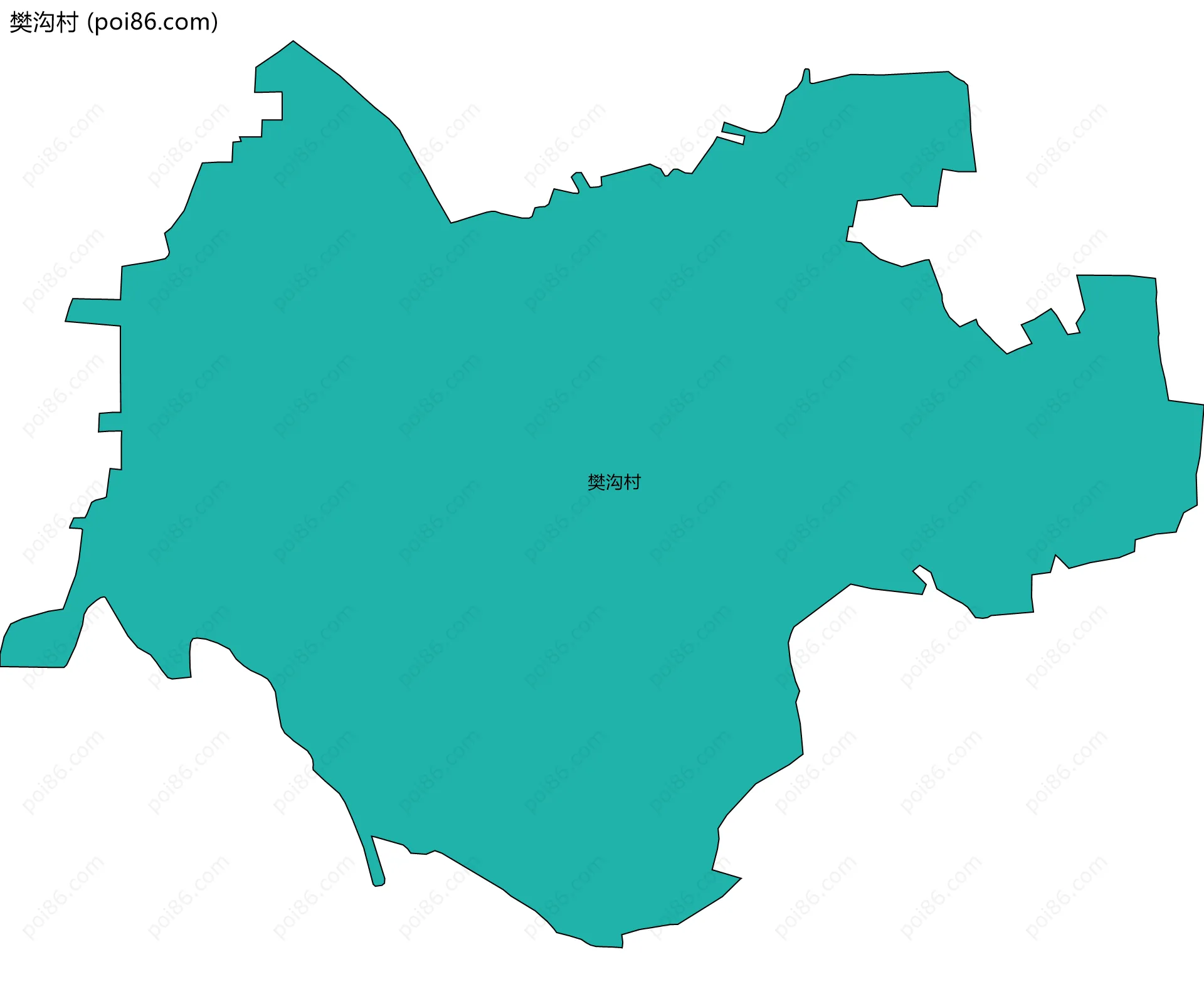 樊沟村边界地图