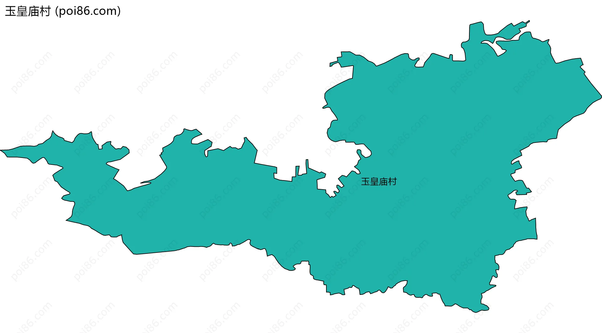 玉皇庙村边界地图