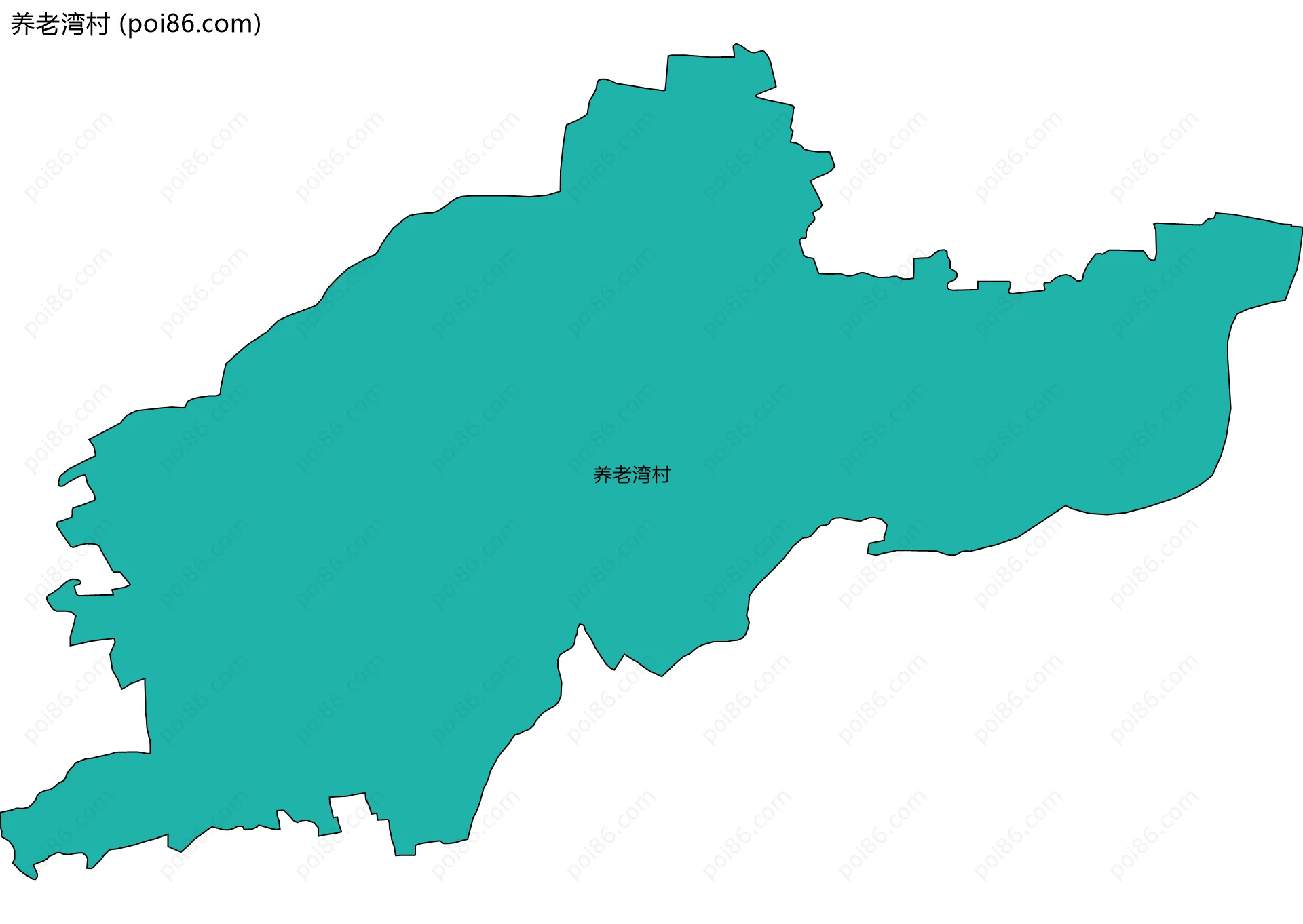 养老湾村边界地图