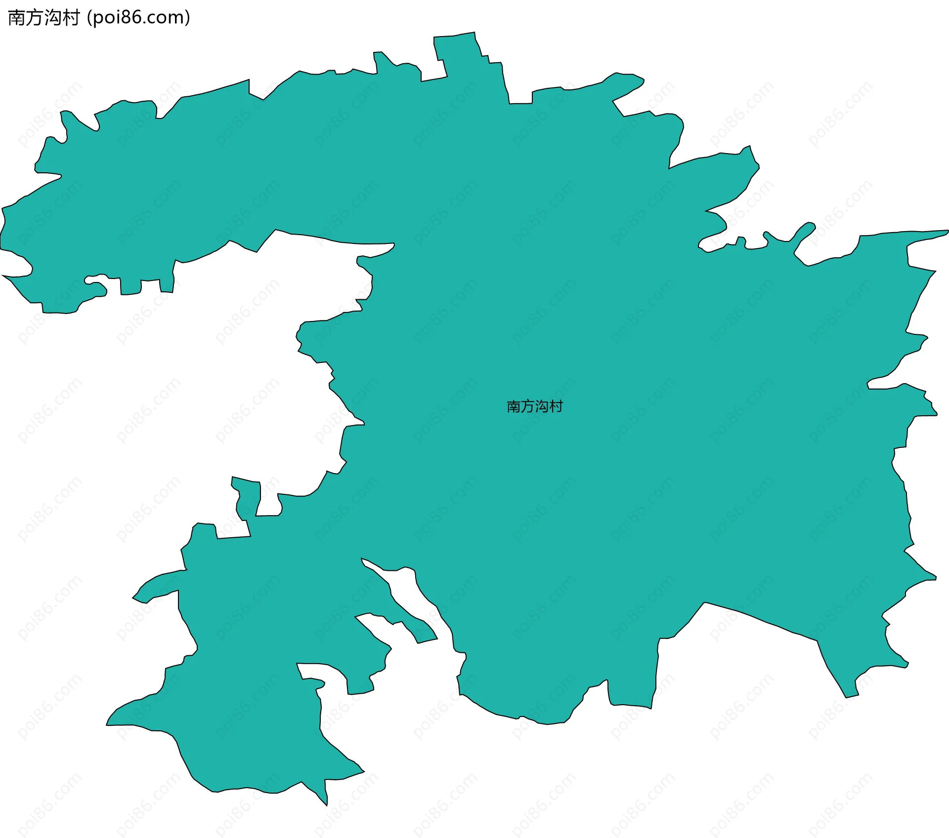 南方沟村边界地图