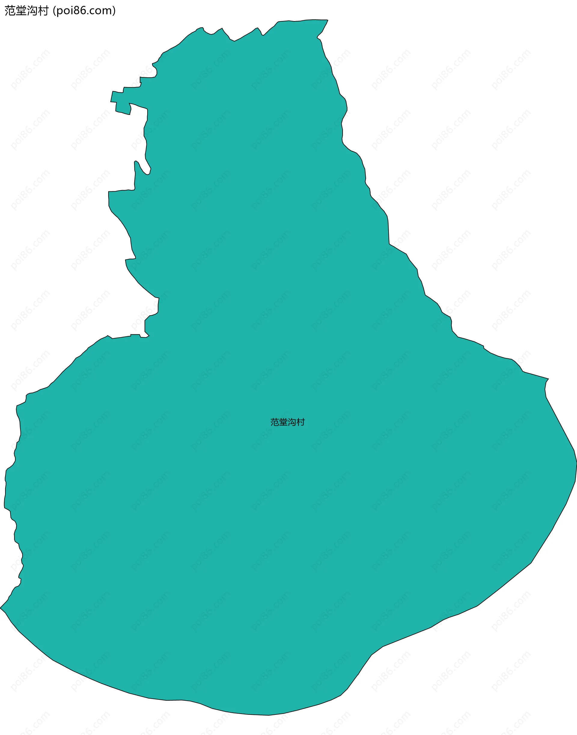 范堂沟村边界地图