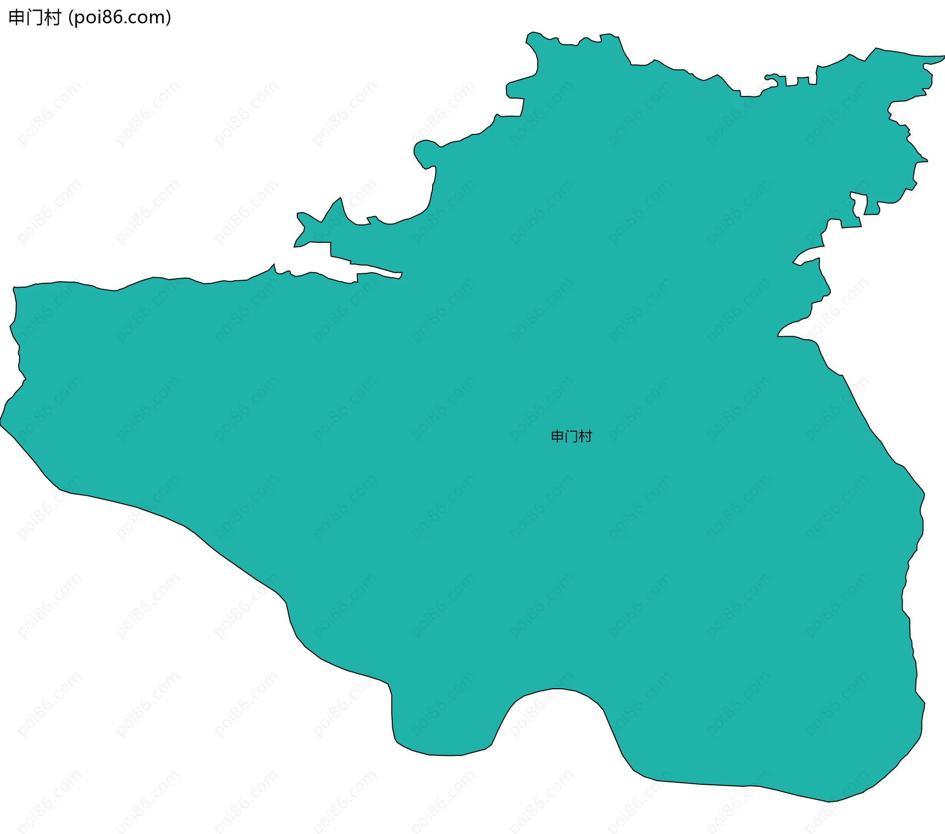 申门村边界地图