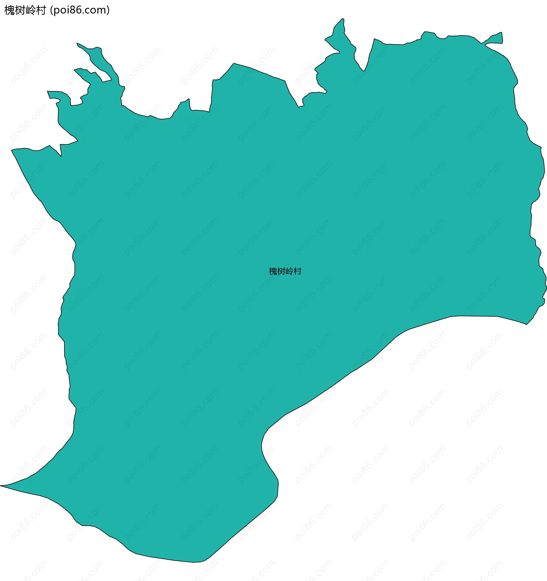 槐树岭村边界地图