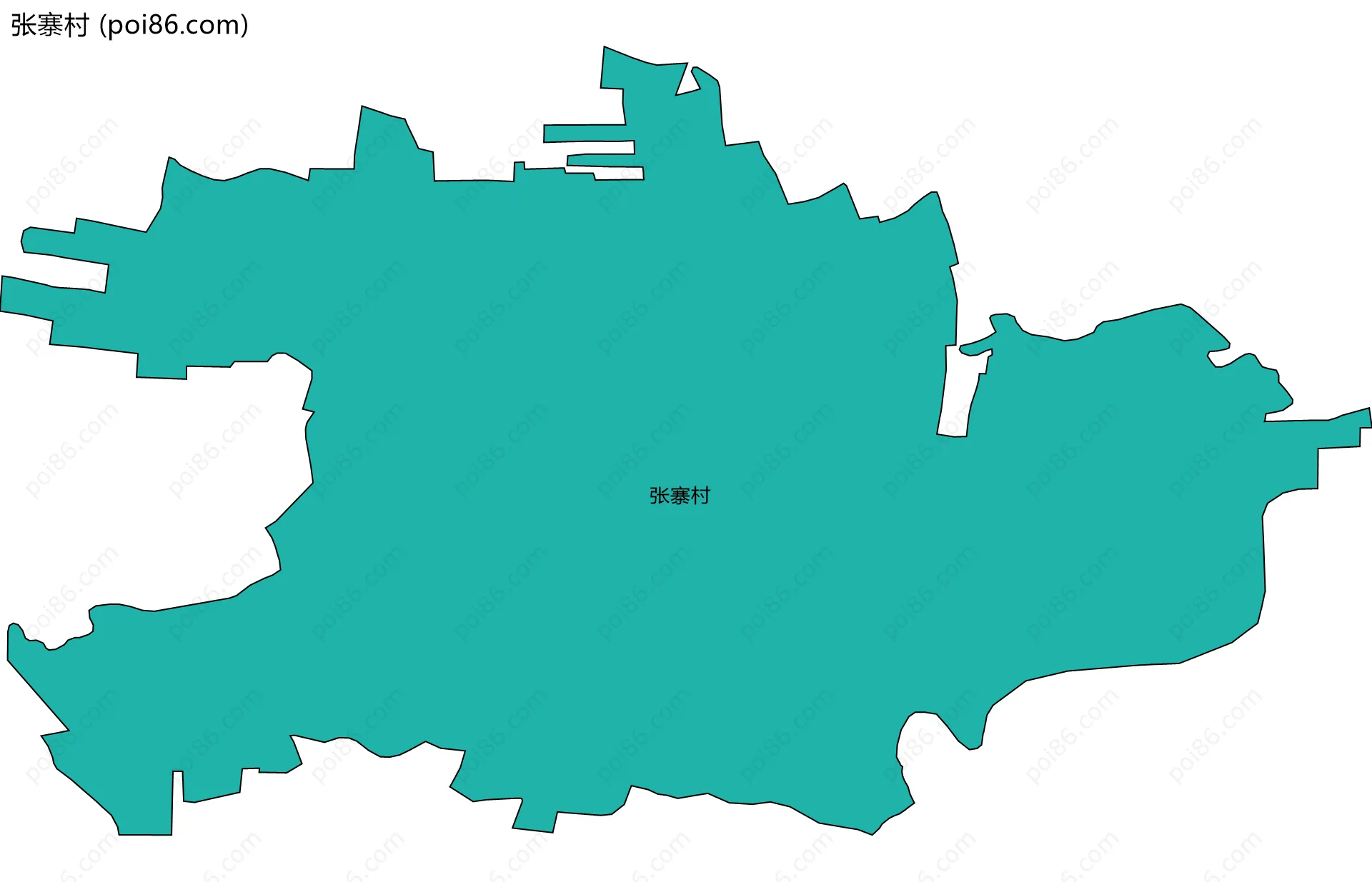 张寨村边界地图