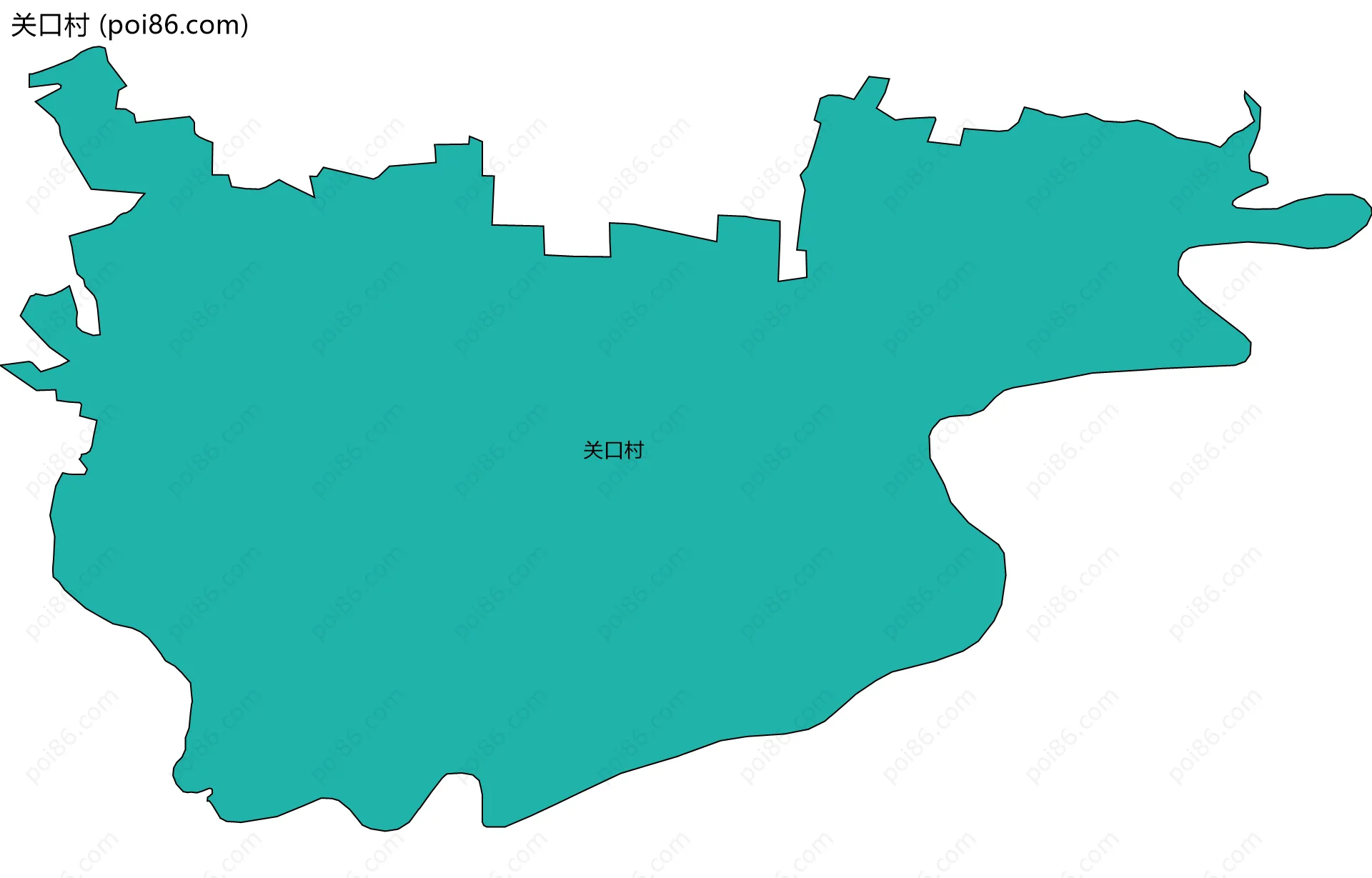 关口村边界地图