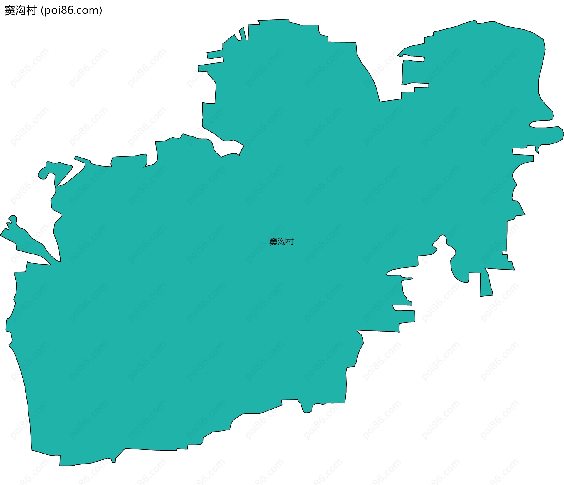 窦沟村边界地图