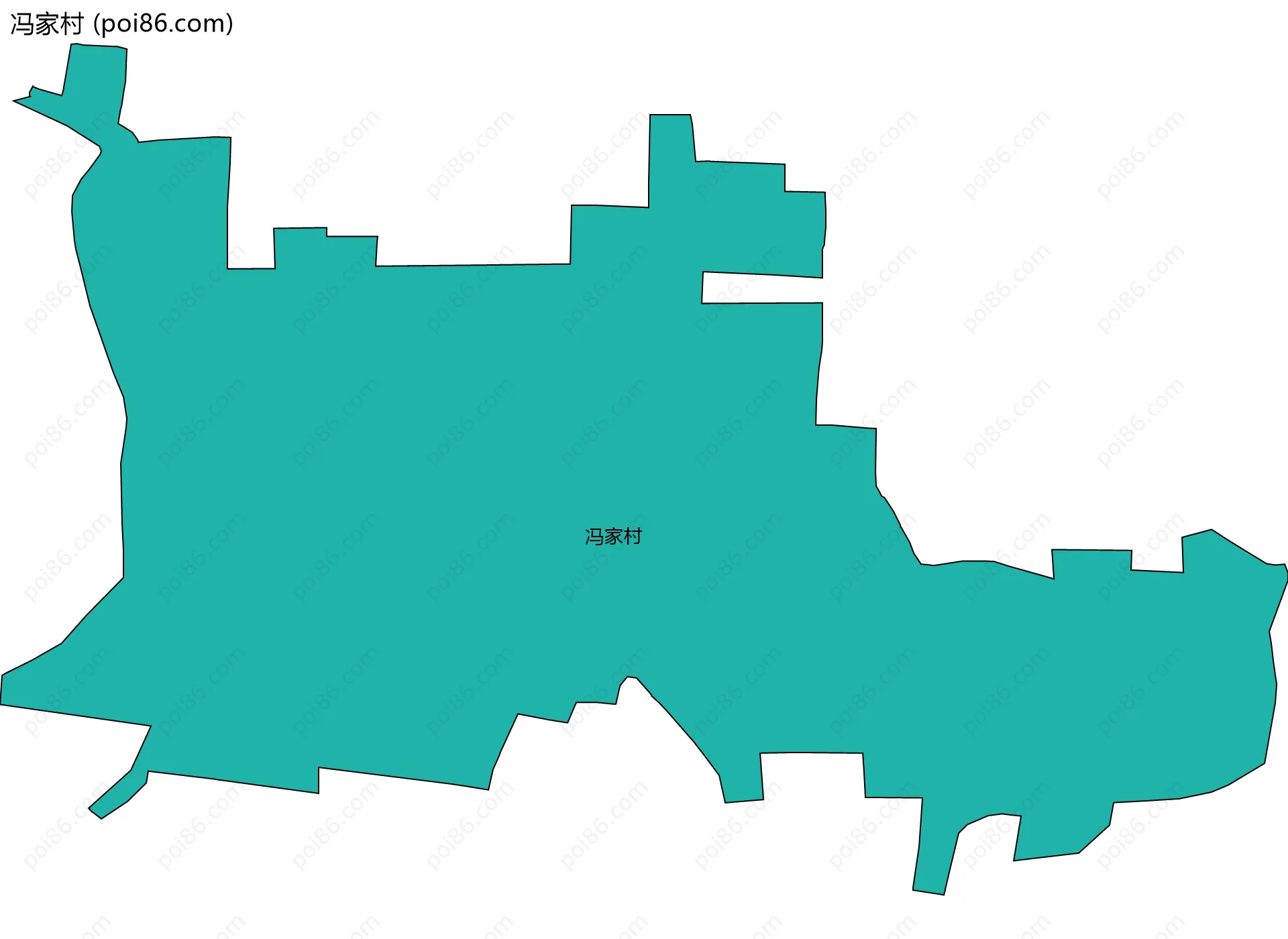 冯家村边界地图